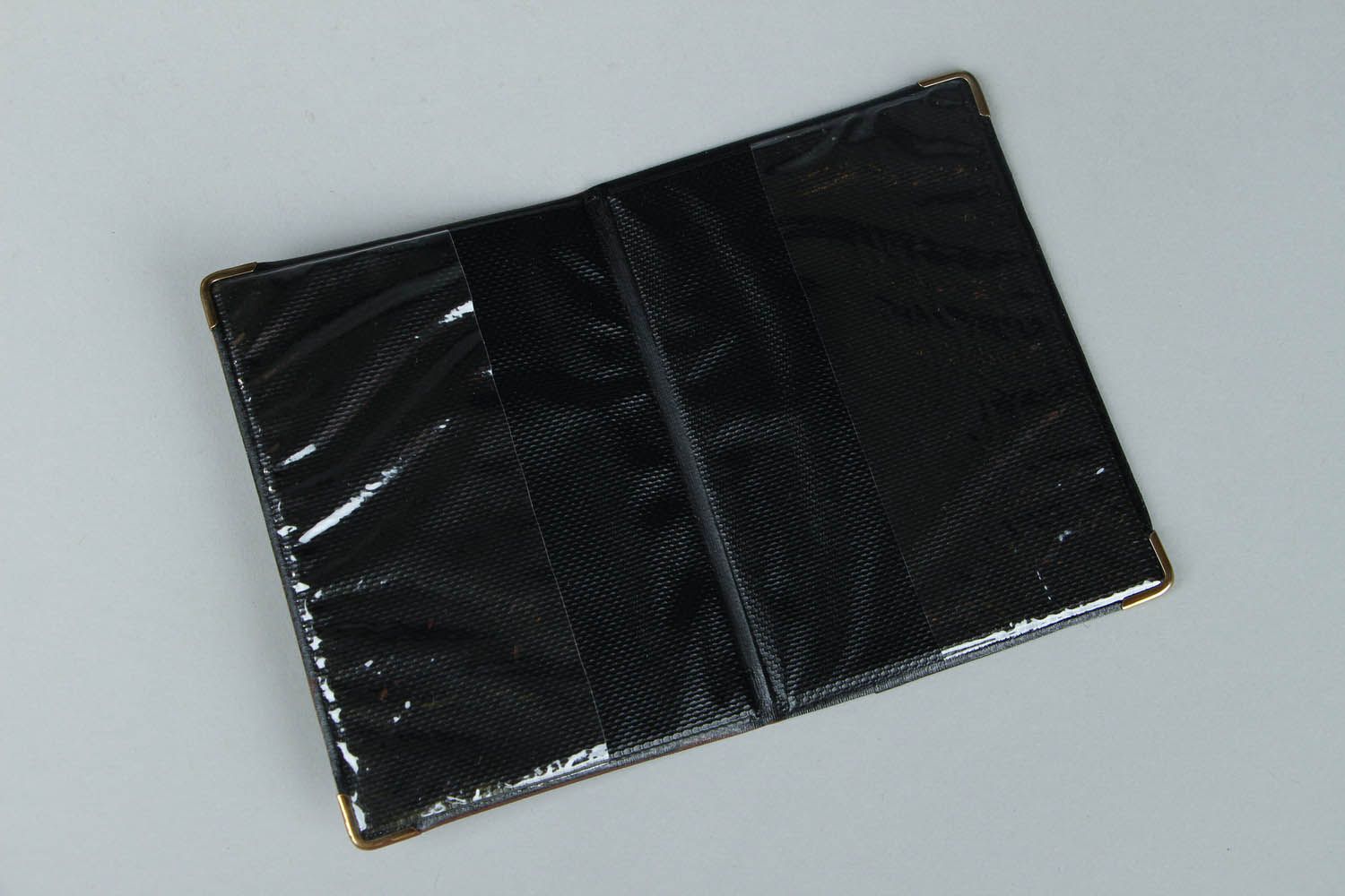 Porte passeport en simili-cuir fait main photo 2