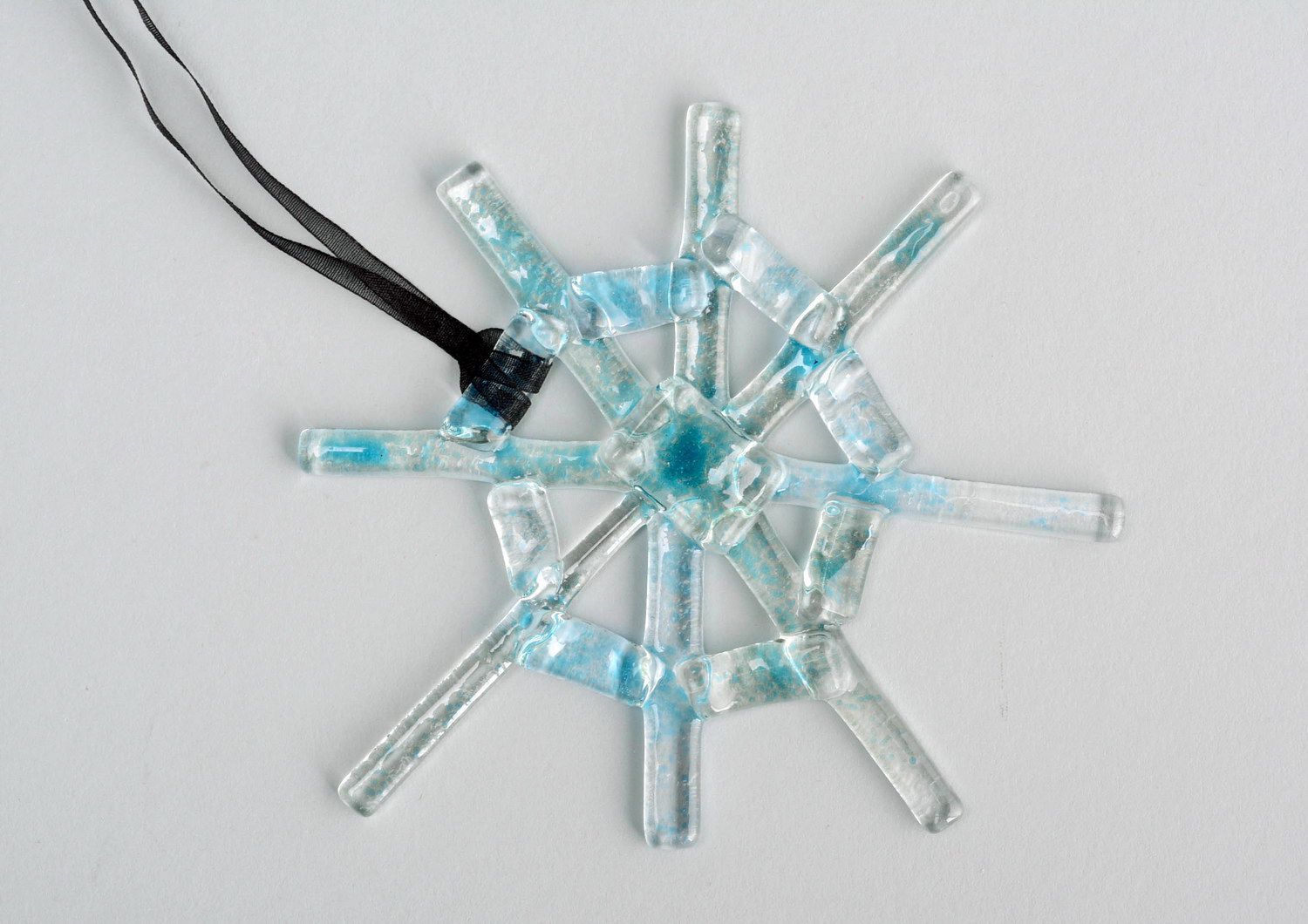 New Year's glass decoration Melting snowflake photo 5