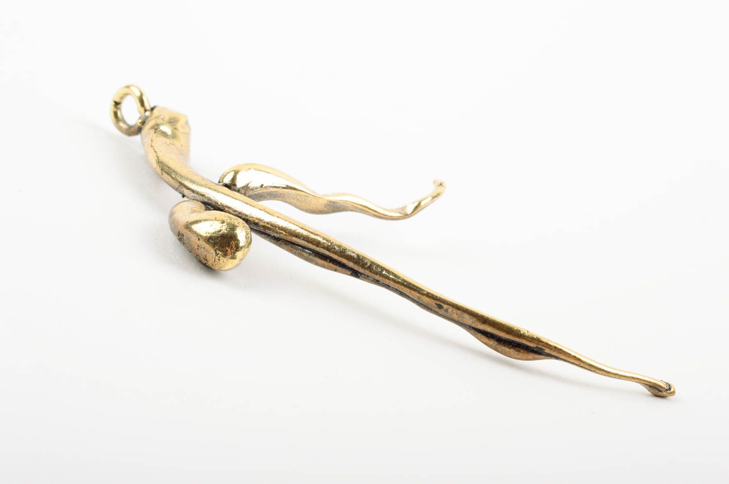 Unusual handmade brass neck pendant designer jewelry fashionable accessories photo 2
