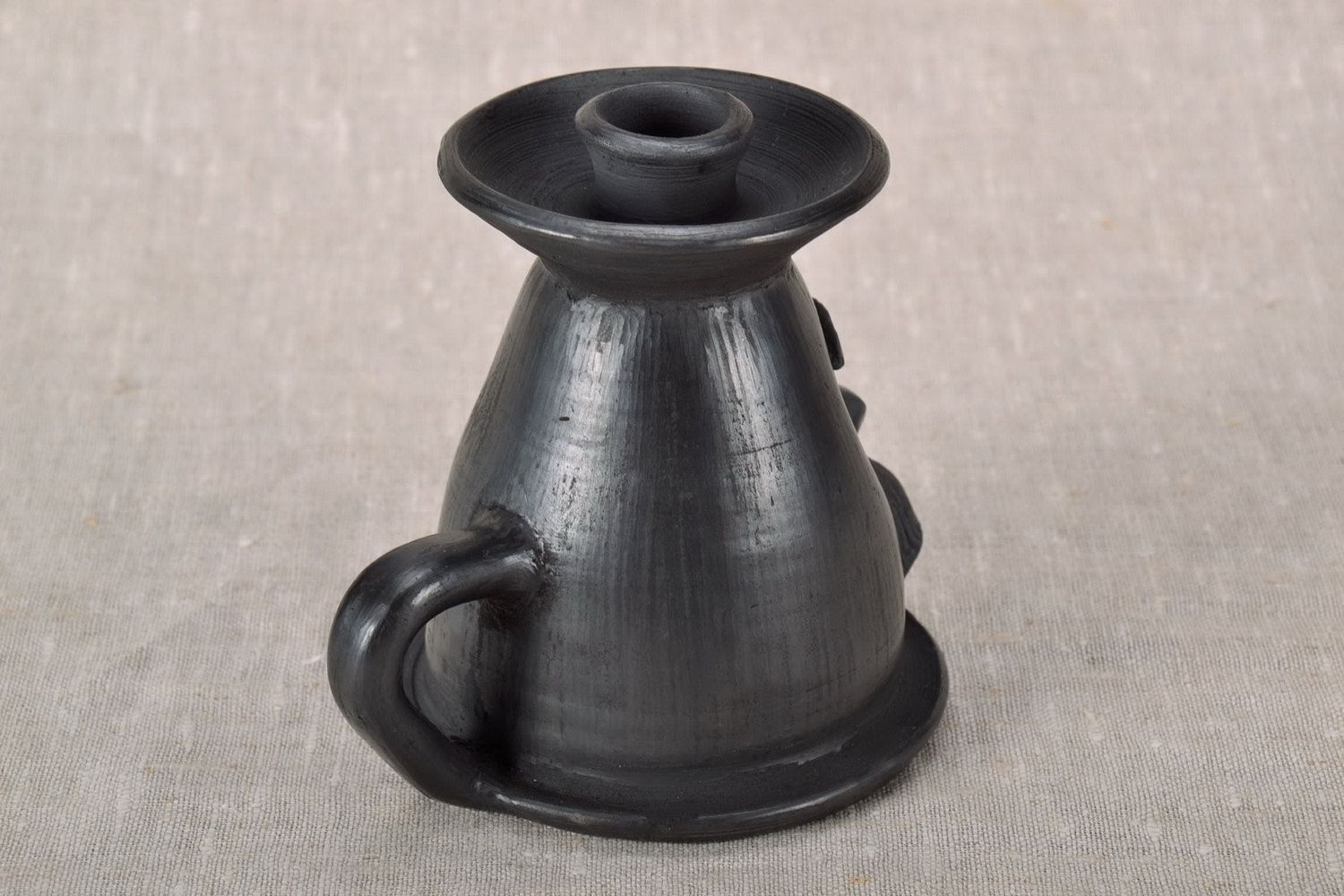 Keramik Kerzenhalter in Schwarz Greis foto 4