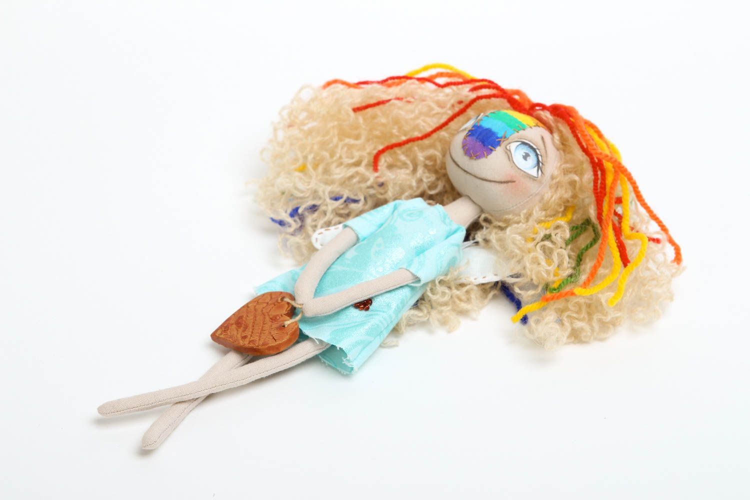 Handmade Spielzeug Puppe schön Designer Puppe Wohnung Deko originelles Geschenk foto 3