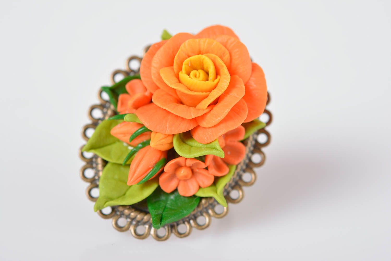 Handmade Damen Modeschmuck schöner Ring modischer Porzellan Schmuck für Frauen foto 1