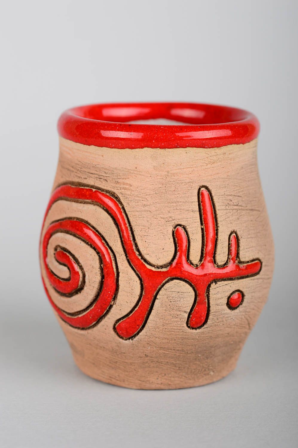 Vaso para chupito de cerámica hecho a mano utensilio de cocina regalo original foto 1