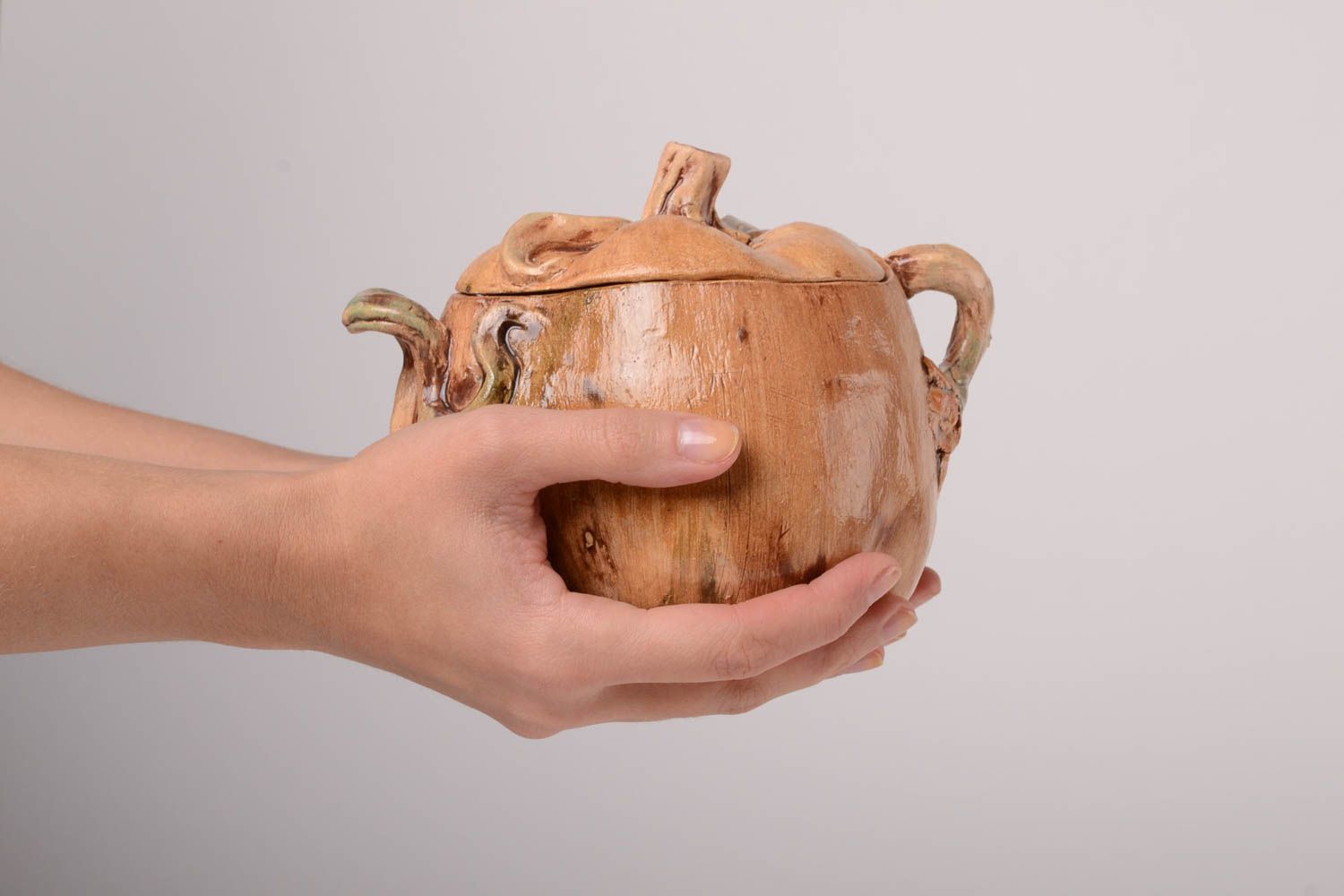 Azucarera de cerámica hecha a mano decoración de interior utensilio de cocina foto 2