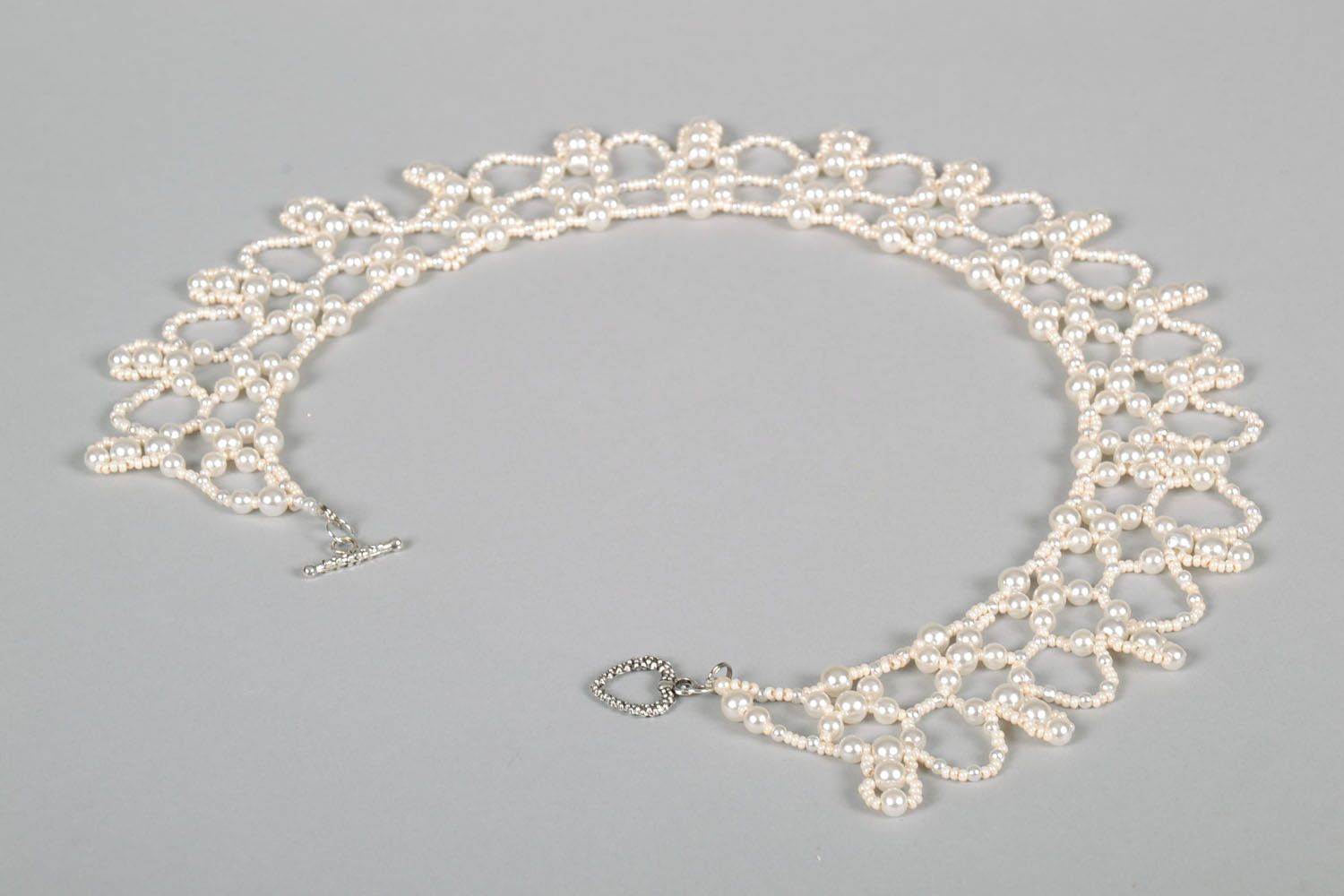 Lacy white necklace photo 5