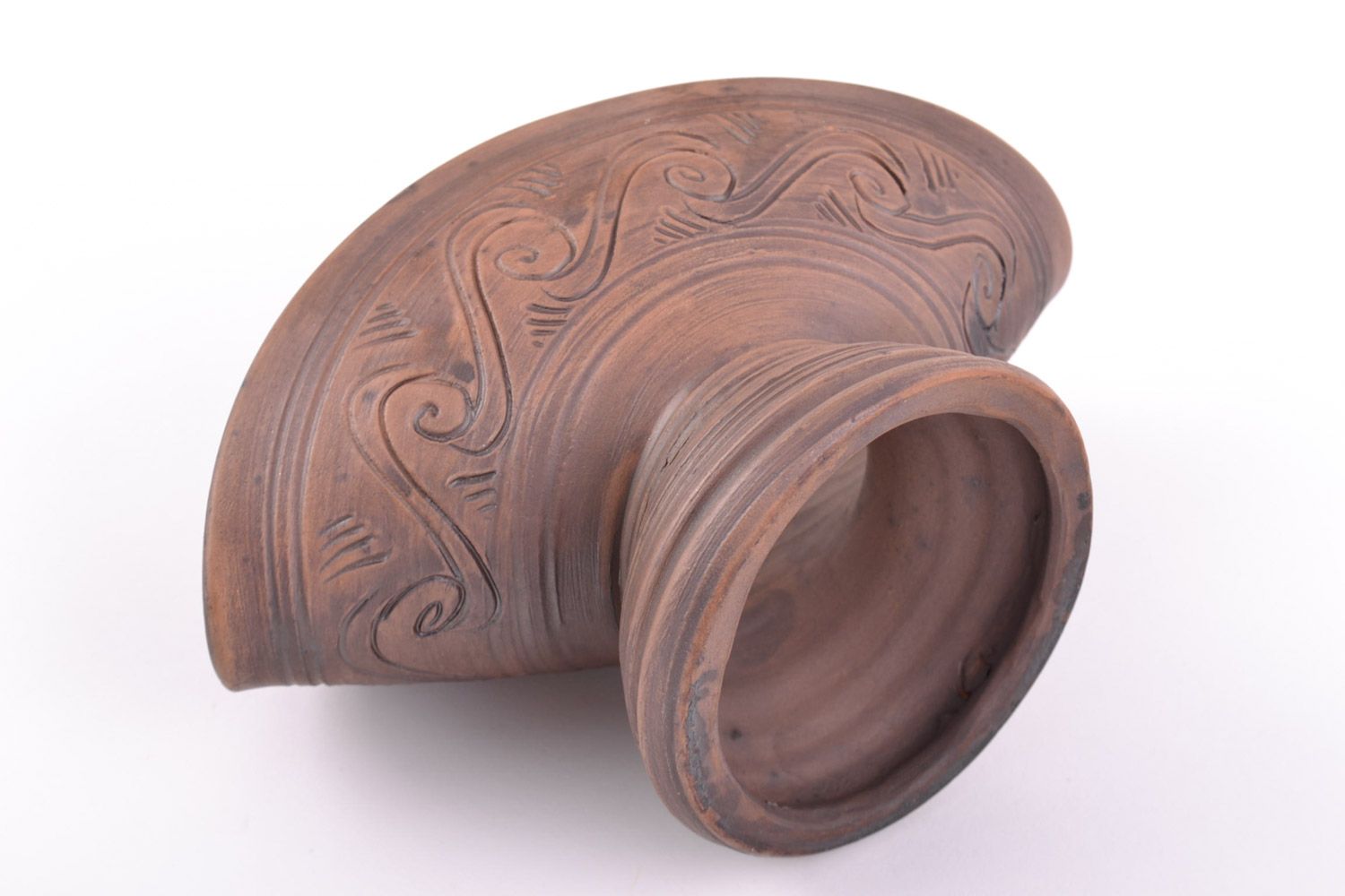 Handmade Serviettenhalter aus Ton in Braun aus rotem Ton einzigartige Handarbeit foto 3