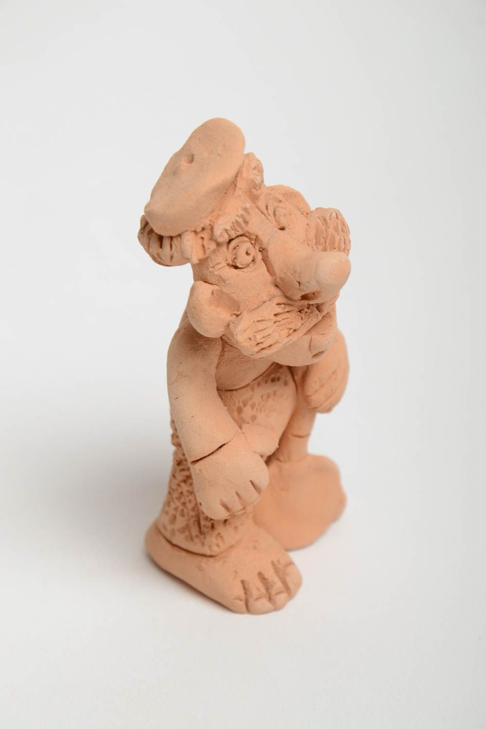 Beautiful handmade designer ceramic statuette of funny man for home decor photo 4