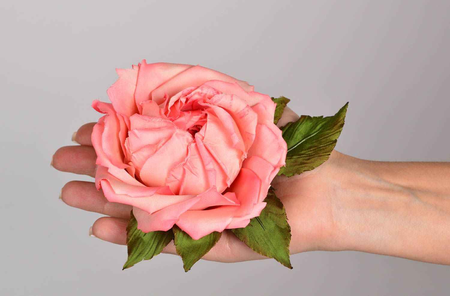 Blumen Haargummi handgefertigt Damen Modeschmuck Frauen Geschenk in Rosa Grün foto 5