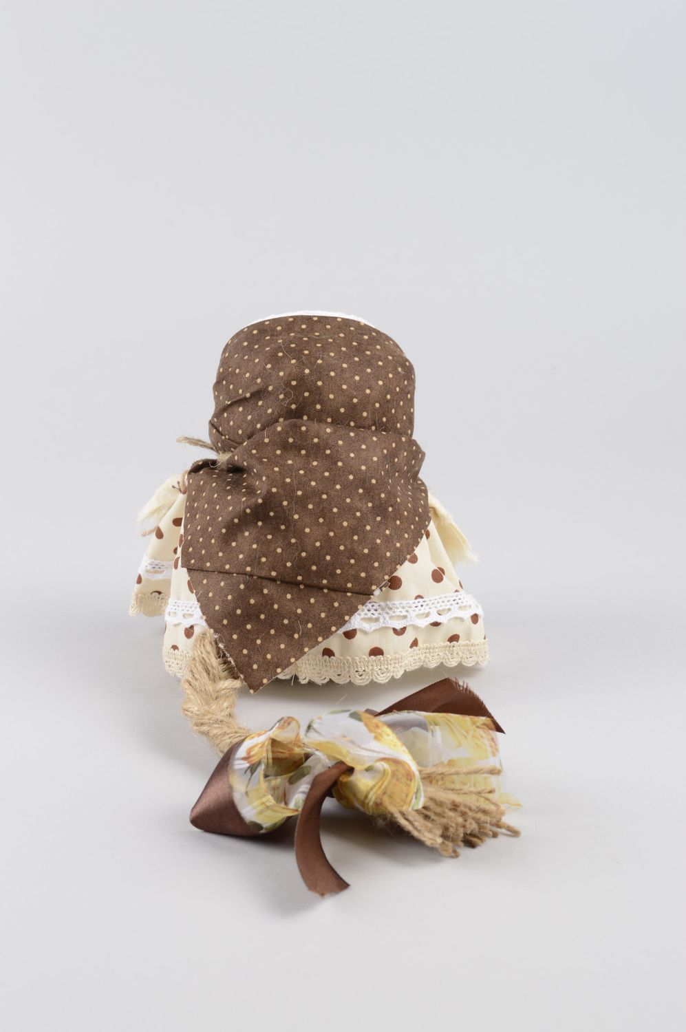 Muñeco de trapo artesanal relleno de granos decoración de hogar regalo original foto 3