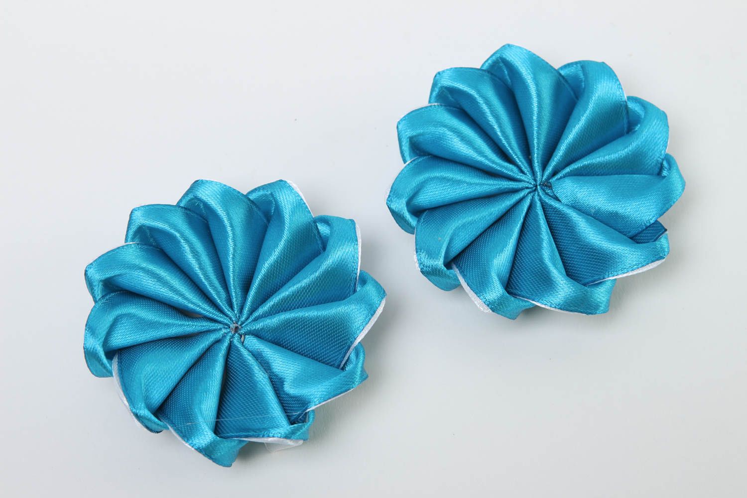 Satin ribbon hair accessories fittings for jewelry fabric flowers ribbon flowers photo 4