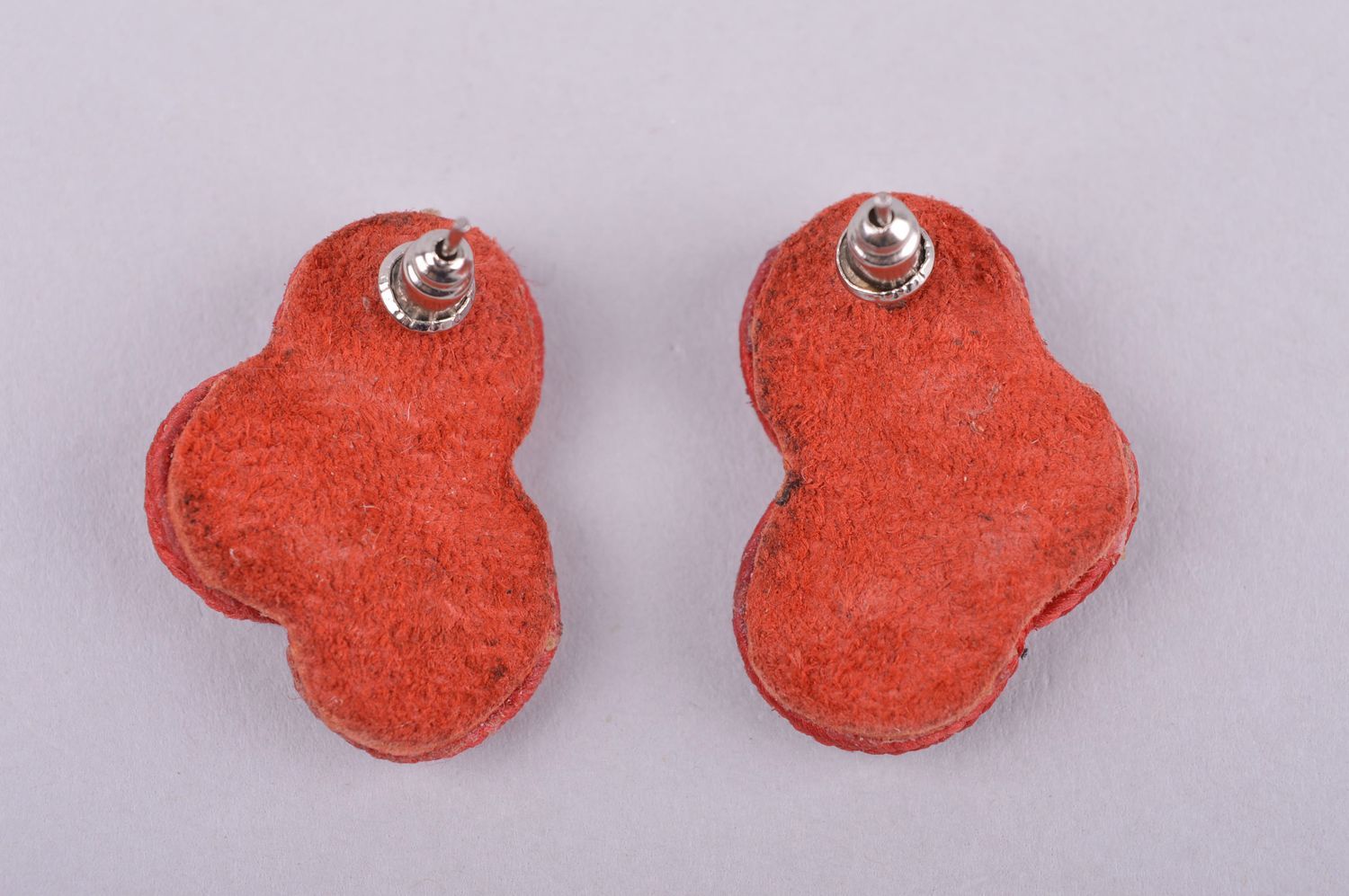 Boucles d'oreilles soutache Bijou fait main rouges avec cristaux Cadeau femme photo 5
