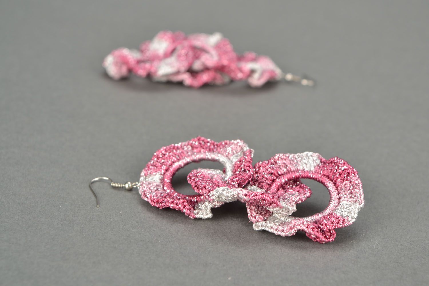 Long earrings Pink Dream photo 4