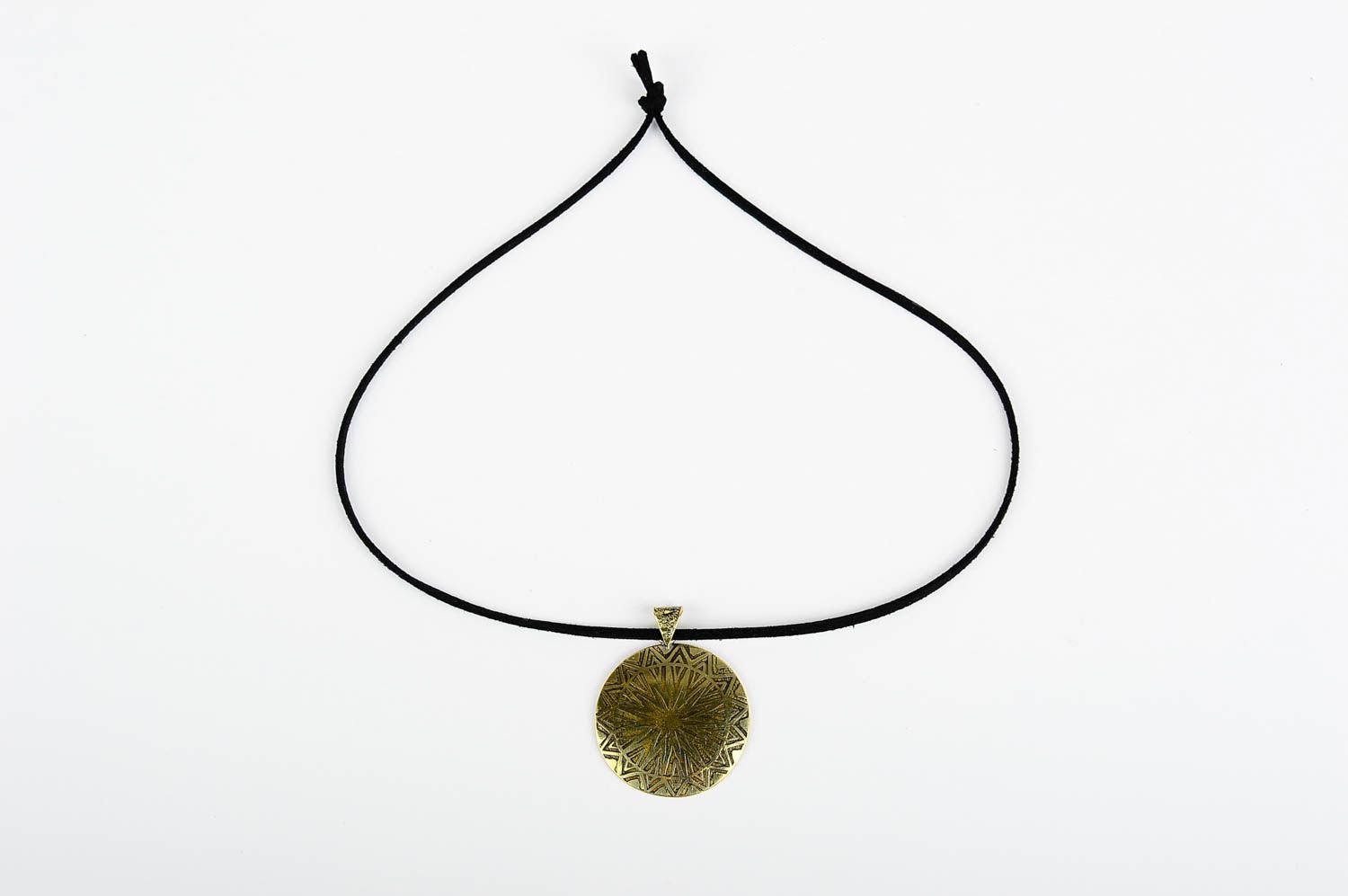 Handmade pendant unusual gift designer accessory metal pendant metal jewelry photo 1