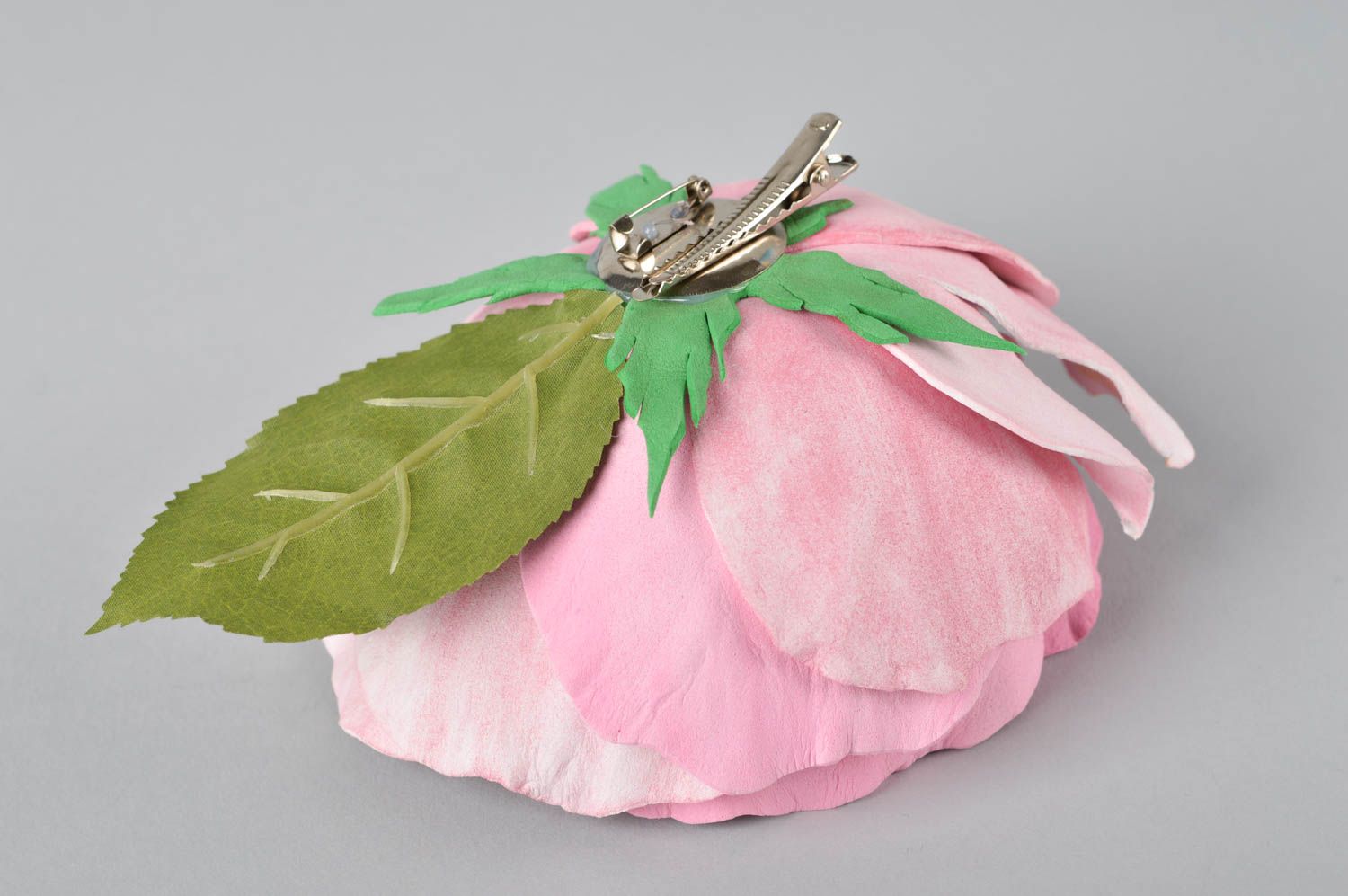 Handmade hair clip designer accessory flower hair clip unusual gift for women photo 4