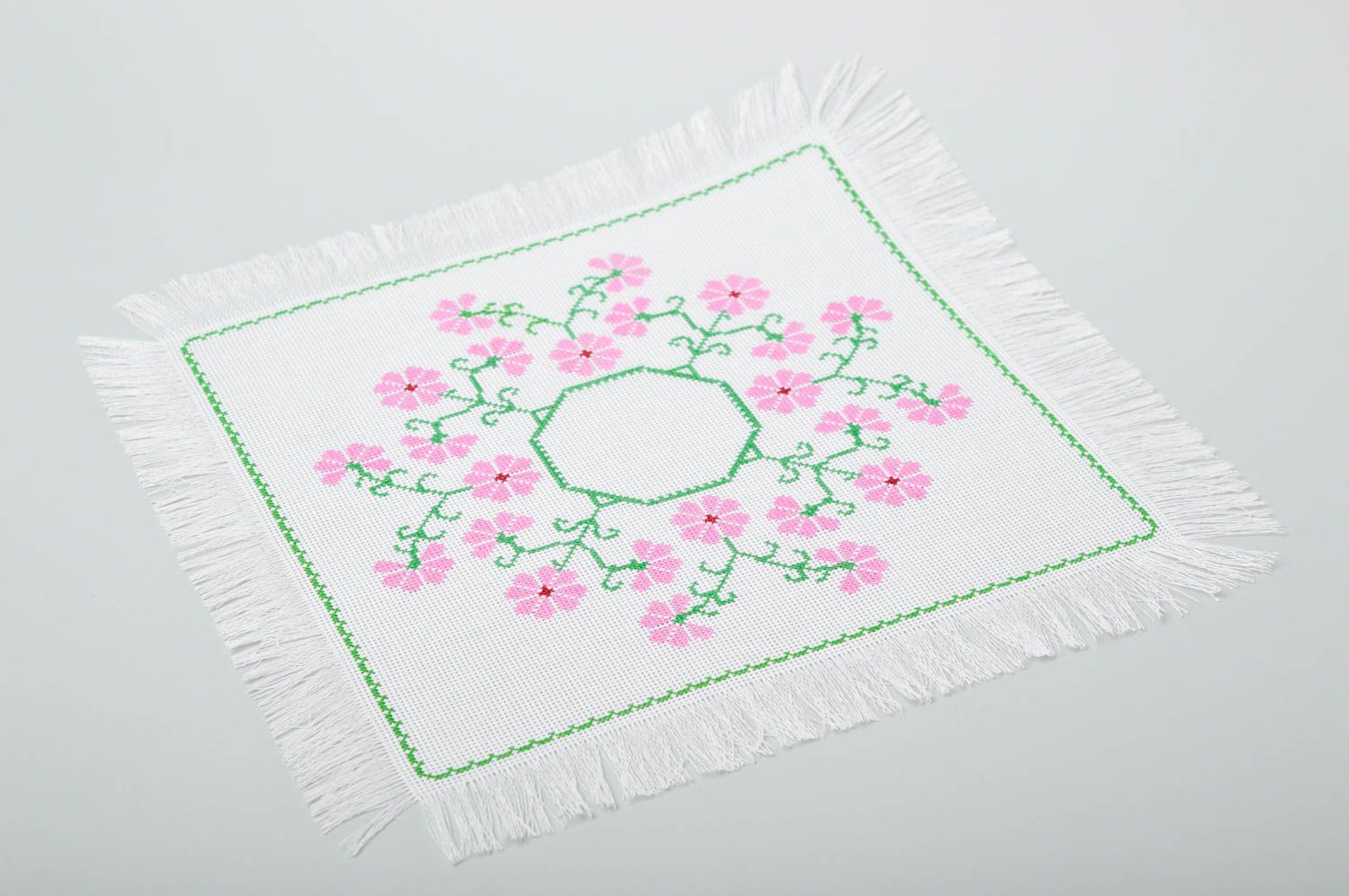 Servilleta bordada hecha a mano textil para el hogar decoración de mesa  foto 2