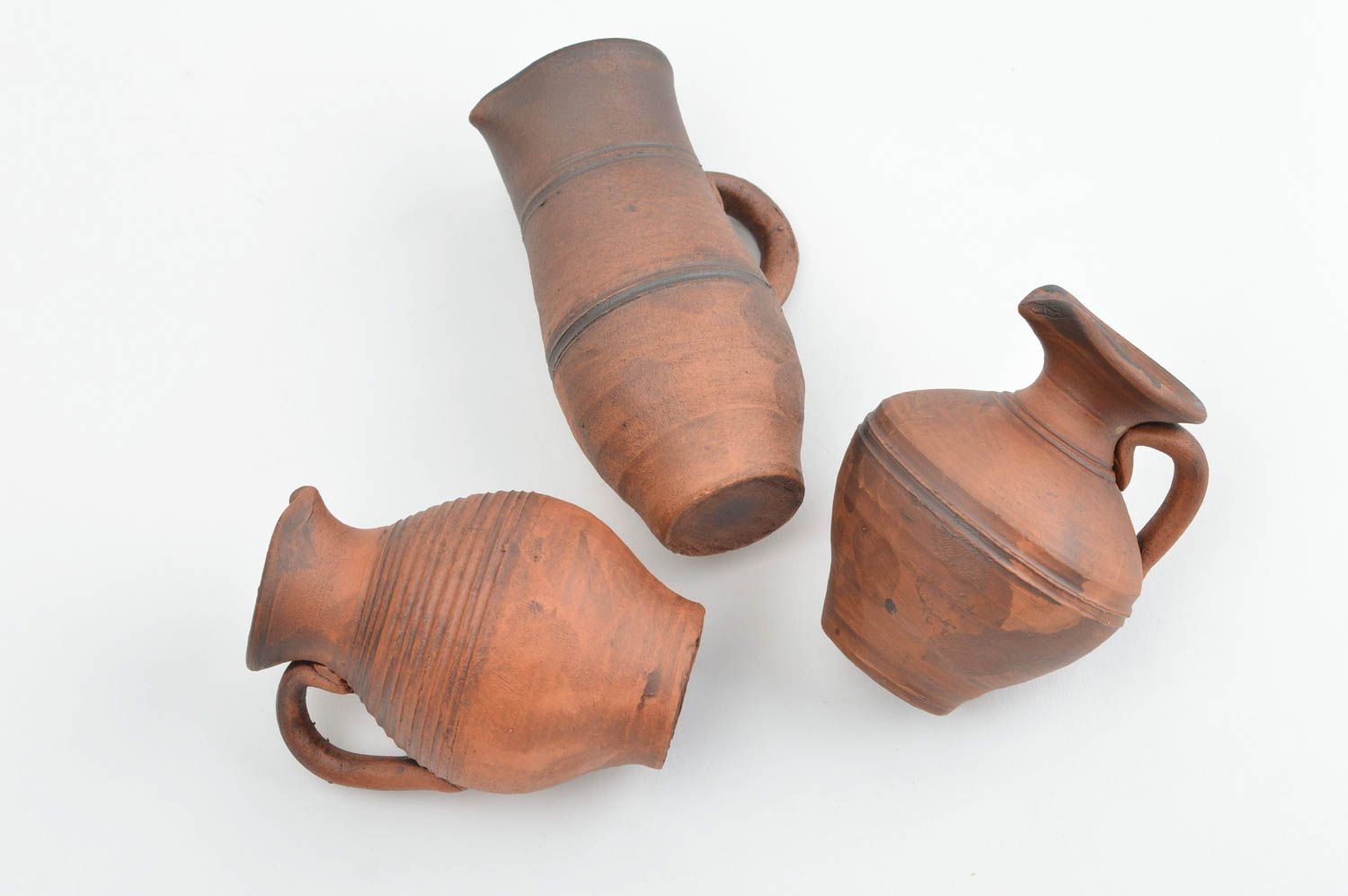 Keramik Geschirr handgefertigt Keramik Krüge Frauen Geschenke 3 Stück braun foto 4