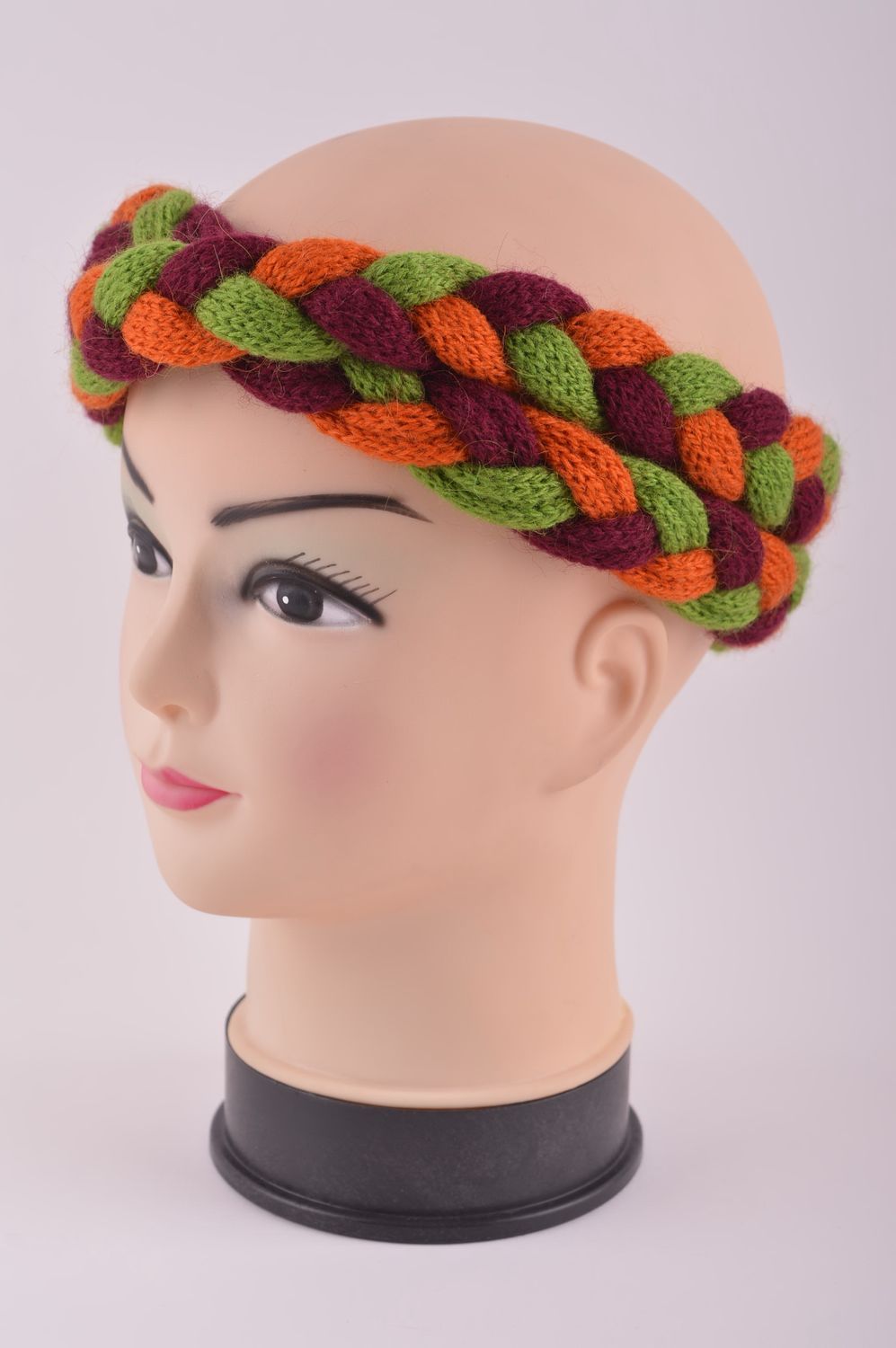 Handmade knitted headband warm headband fashion accessories for women photo 2