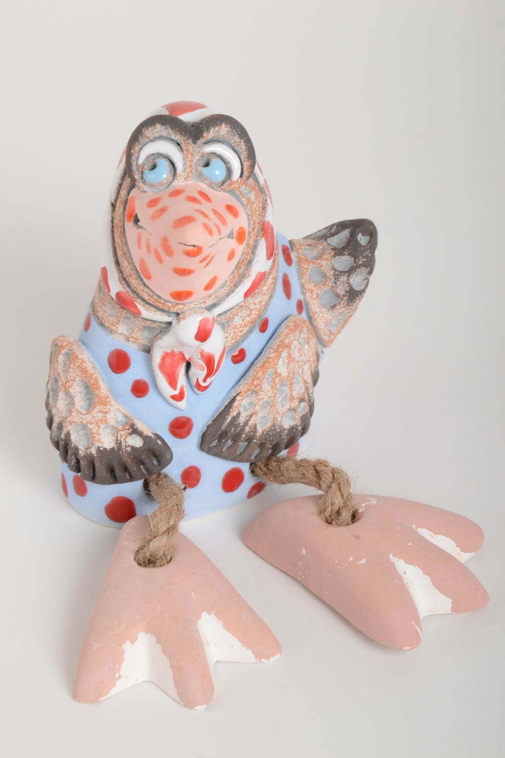 Tirelire oiseau faite main Figurine animal en céramique Idée cadeau enfant photo 2