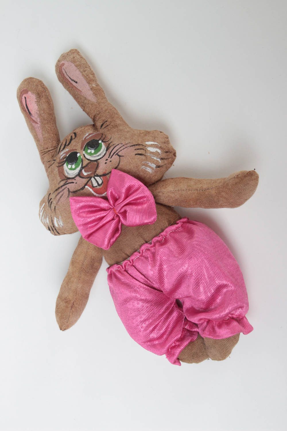 Juguete de peluche hecho a mano muñeco de tela conejo elemento decorativo foto 2