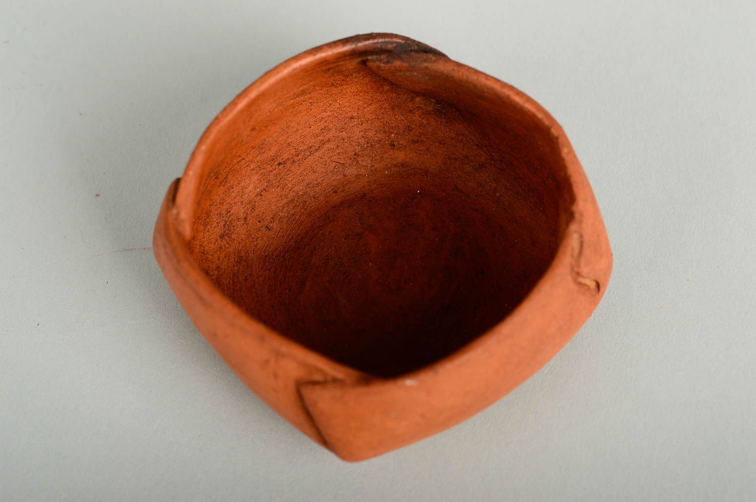 Handbemalte Keramik Küchen Zubehör Keramik Teller Geschenk Idee tief klein braun foto 4