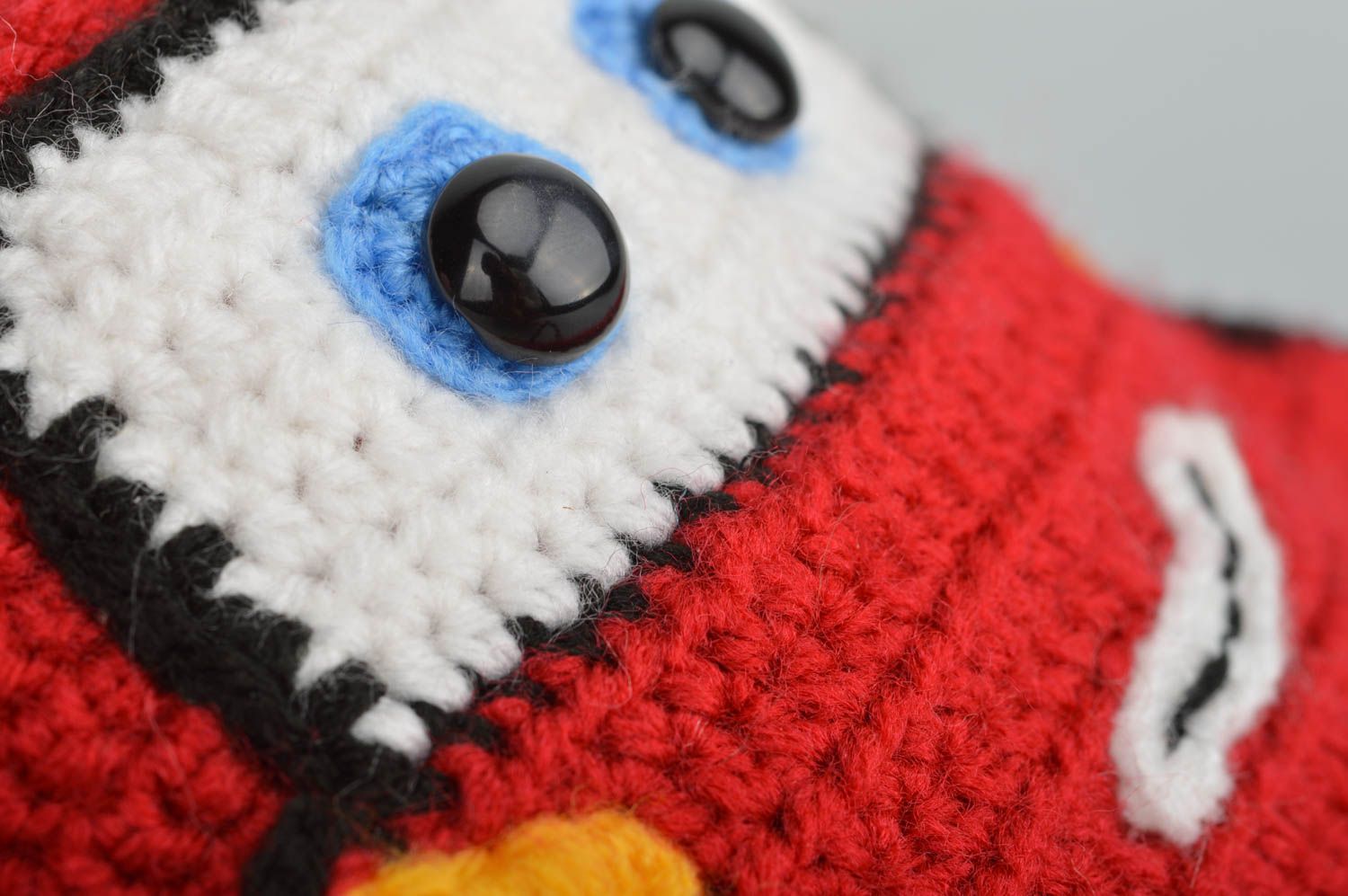 Warm unusual cap handmade accessory for kids crocheted woolen cap for boys photo 4