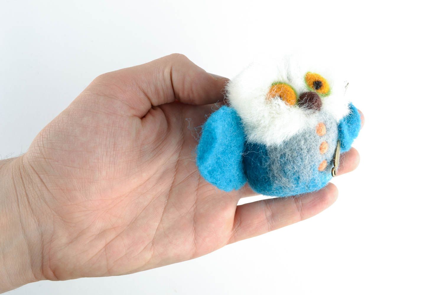 Felted wool toy Owl photo 2