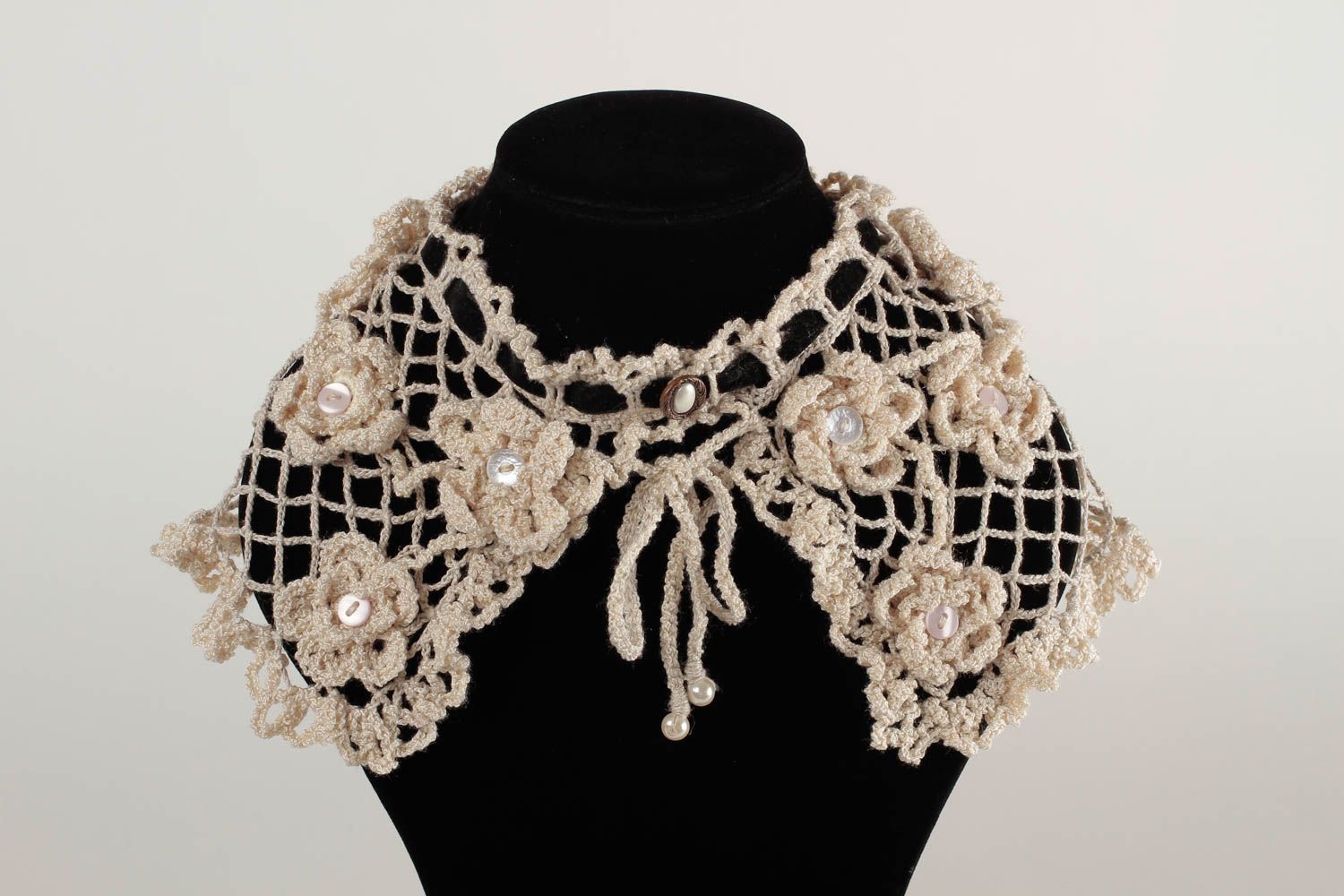 Collar artesanal tejido collar para mujer con flores accesorio para mujer foto 3