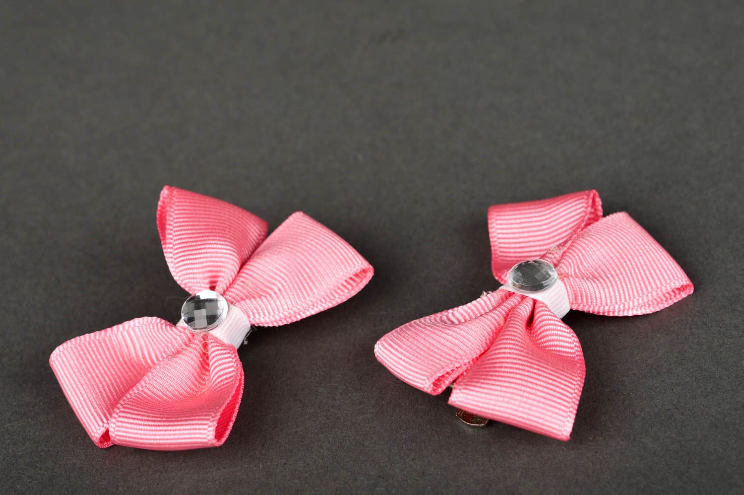 Homemade ribbon hair clips bow hair clips girls hair accessories gifts for girls photo 2