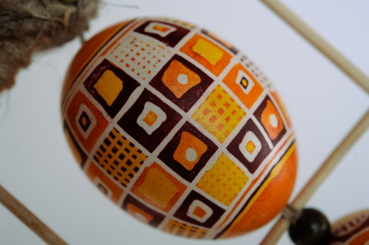 Interior pendant made of painted eggs photo 5