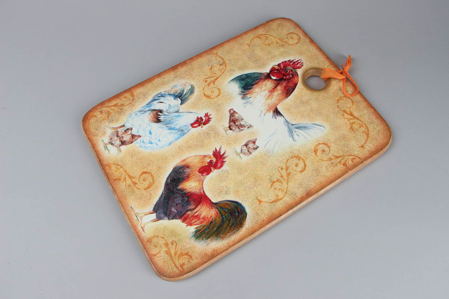 Decorative Chopping Board Poultry Yard photo 2