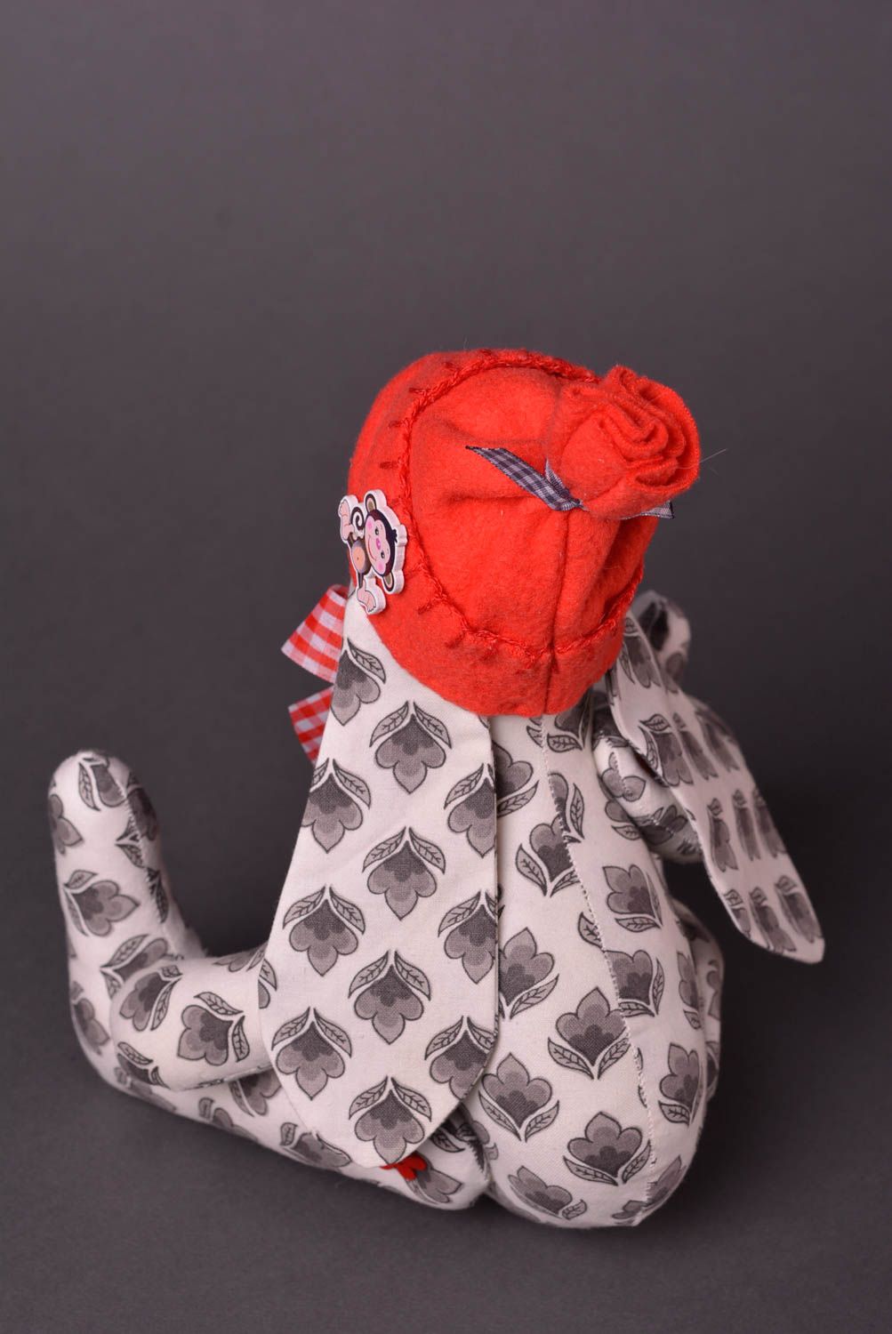 Игрушка заяц ручной работы авторская игрушка стильный подарок тканевый фото 3