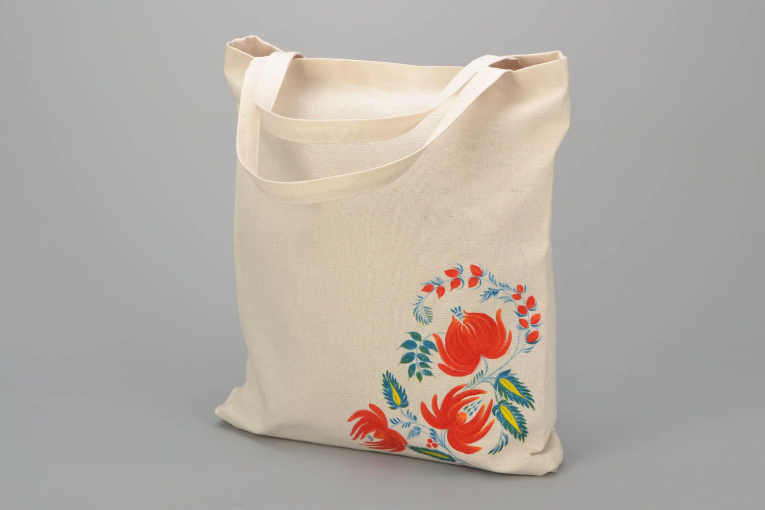Textil Tasche mit Blumen  foto 1