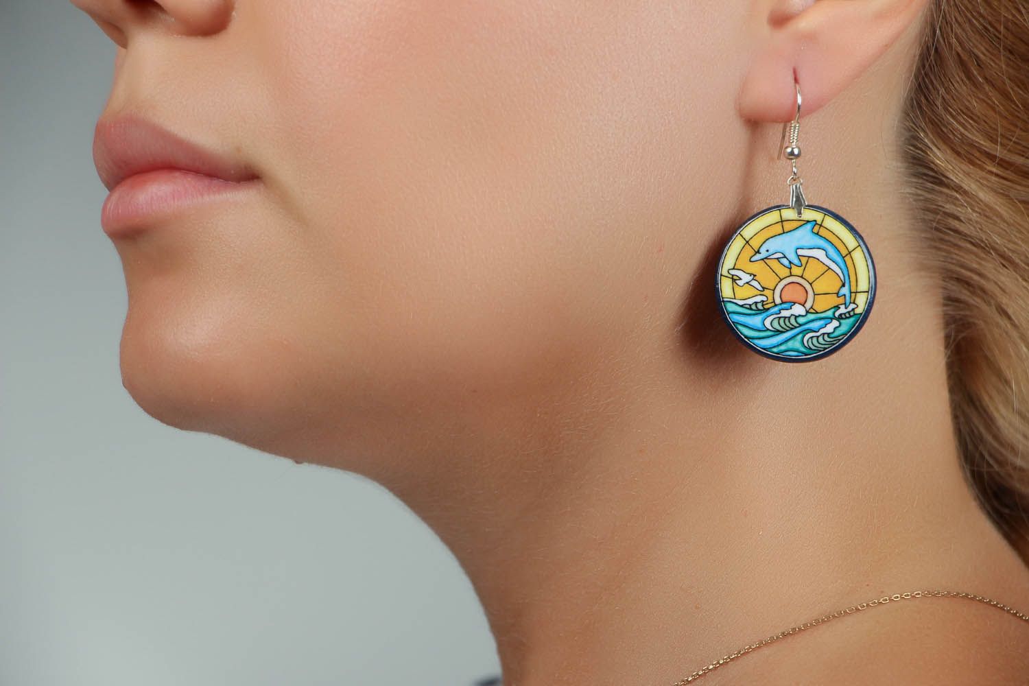 Earrings Dolphins photo 4