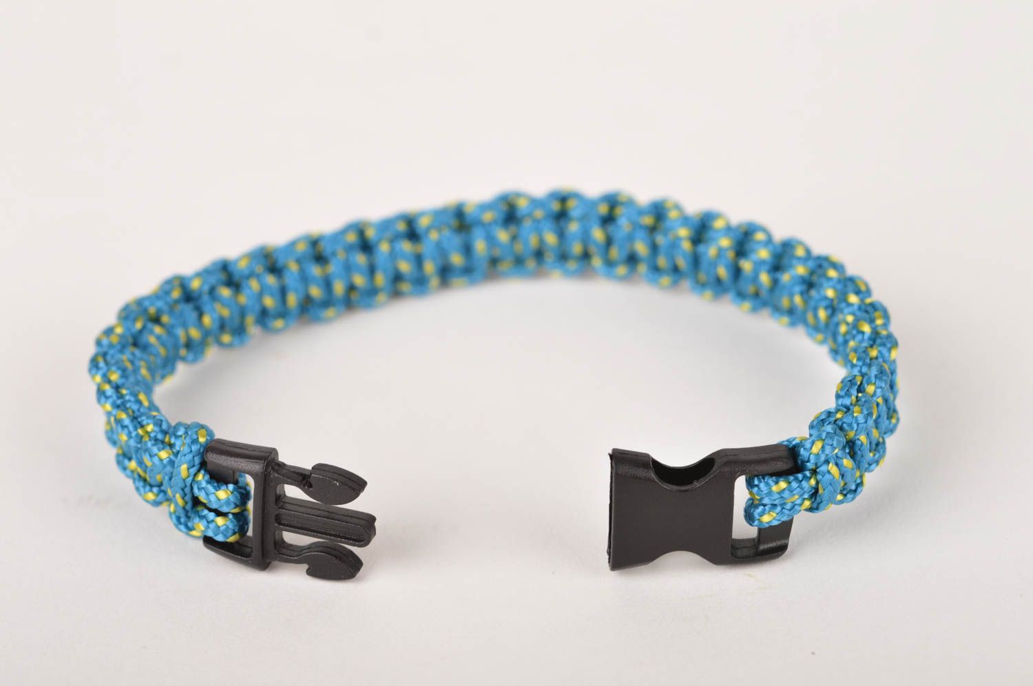 Stylish handmade cord bracelet unisex survival bracelet artisan jewelry photo 4