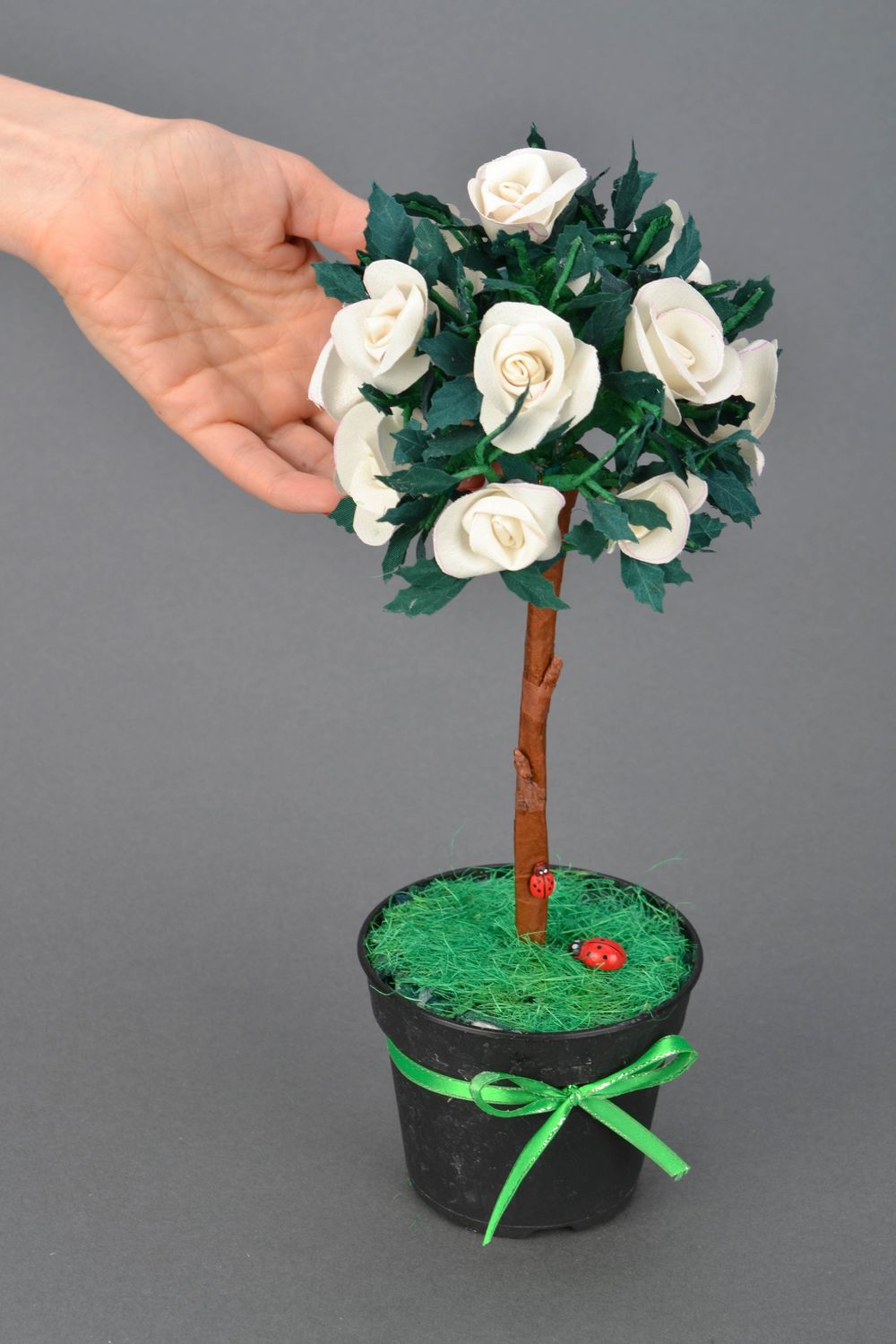 Handmade flower topiary photo 2