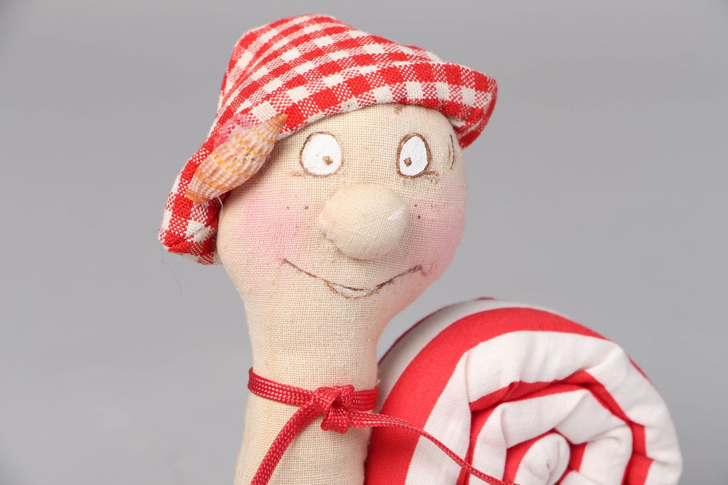 Handmade fabric soft toy Snail photo 2