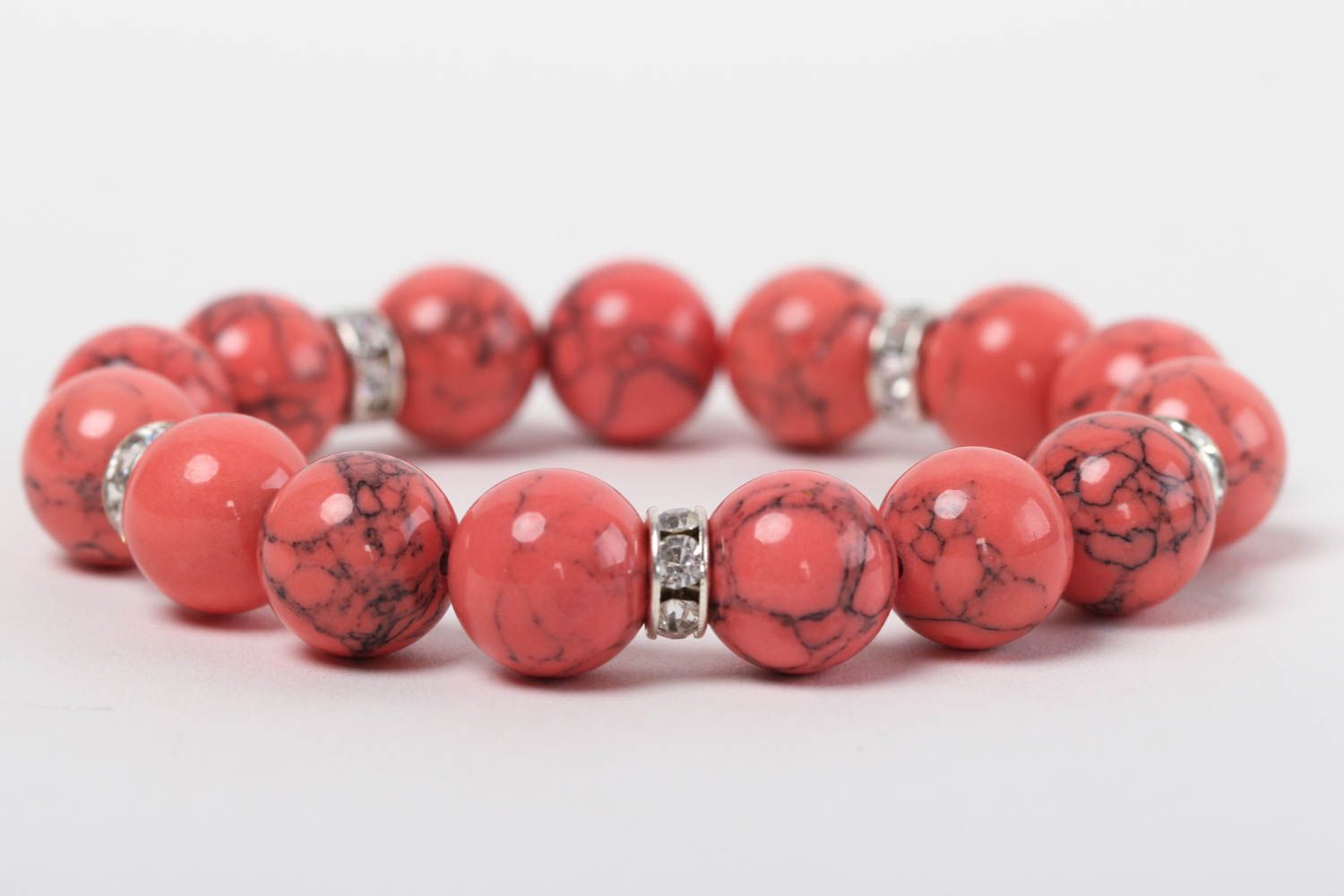 Fashion bracelet handmade coral bracelet jewelry with natural stones for women photo 4