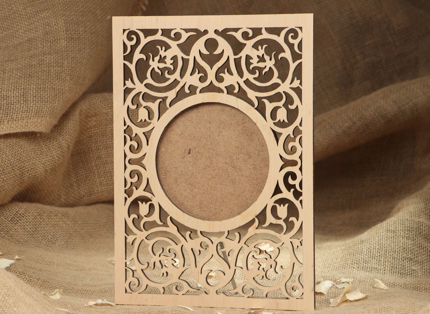 Pieza en blanco de madera con forma de marco de fotos para decoupage foto 5