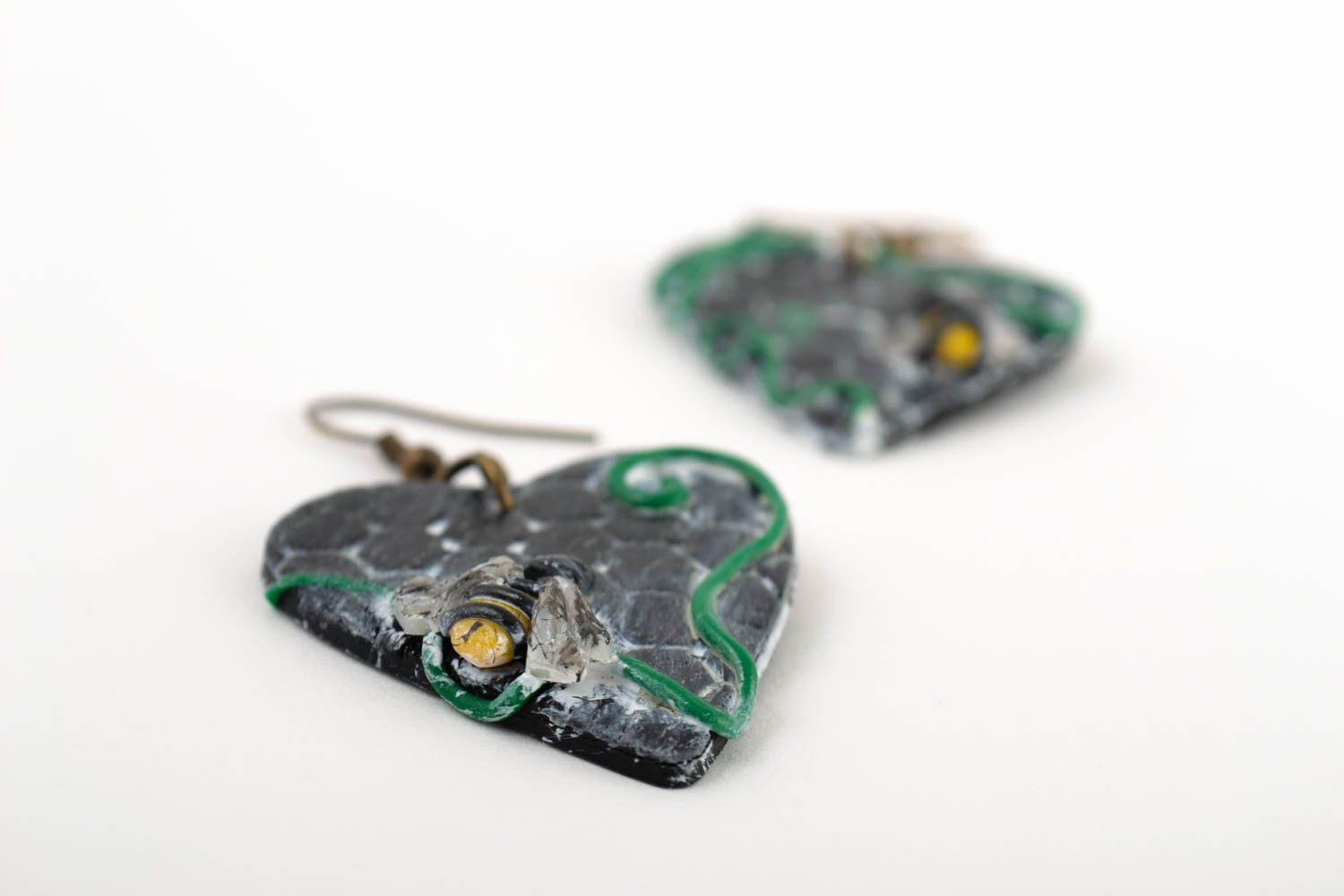 Stylish handmade plastic earrings polymer clay ideas artisan jewelry designs photo 4