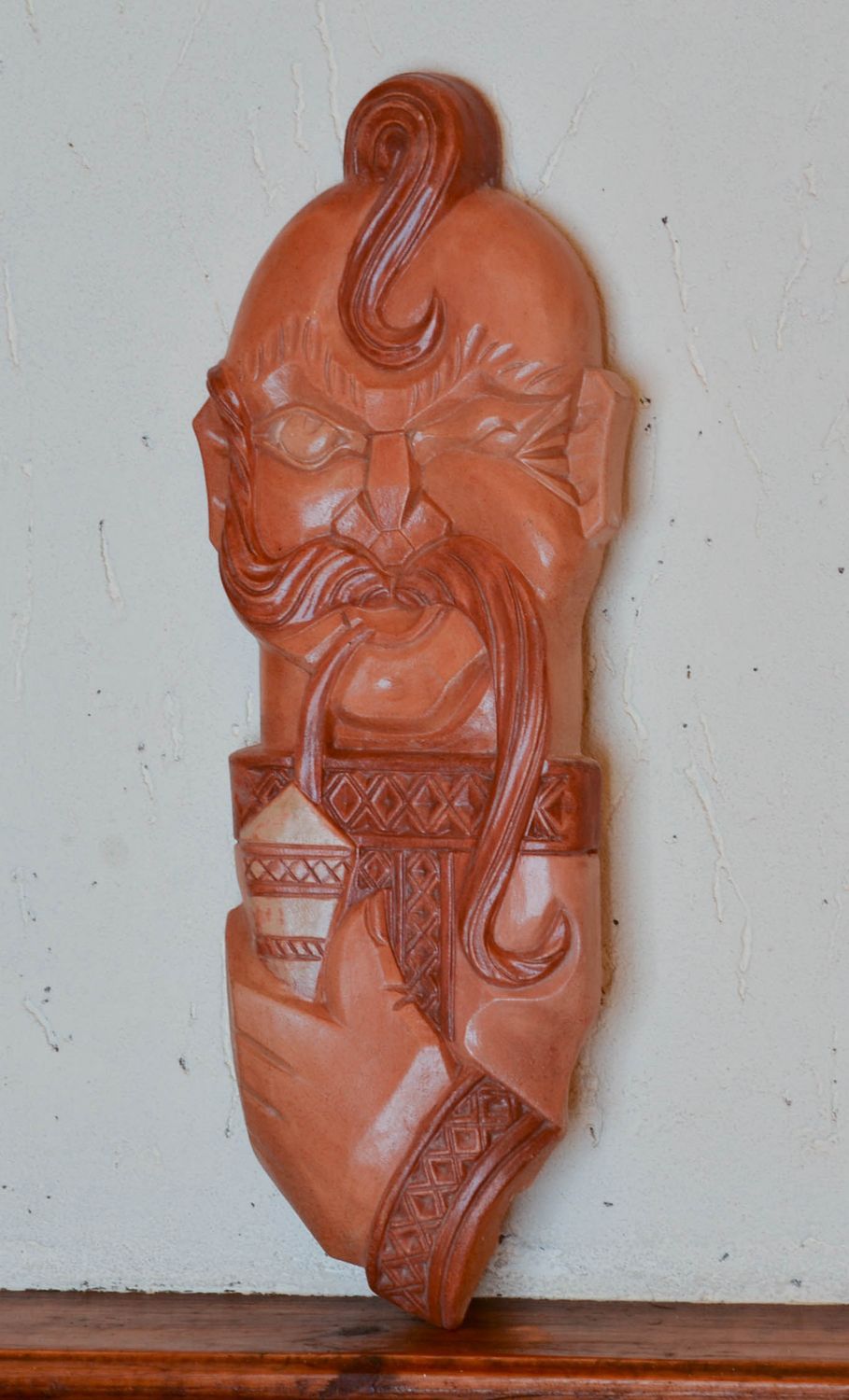 Handmade clay wall panel Cossack photo 5