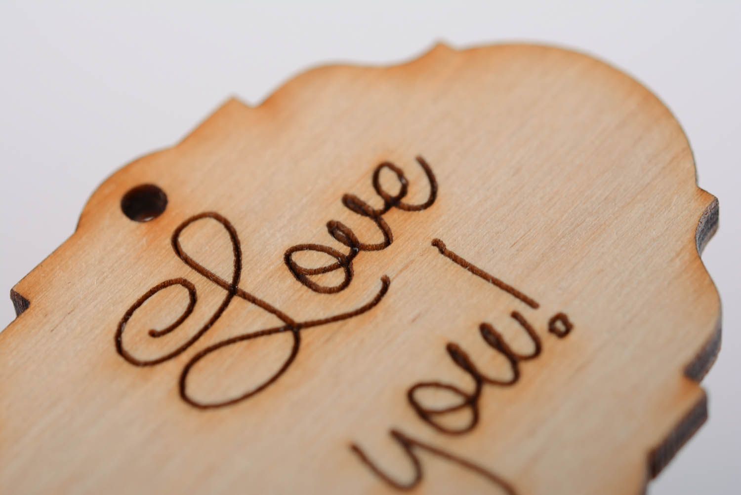 Holz Werkstück für Handarbeit Love you! foto 4