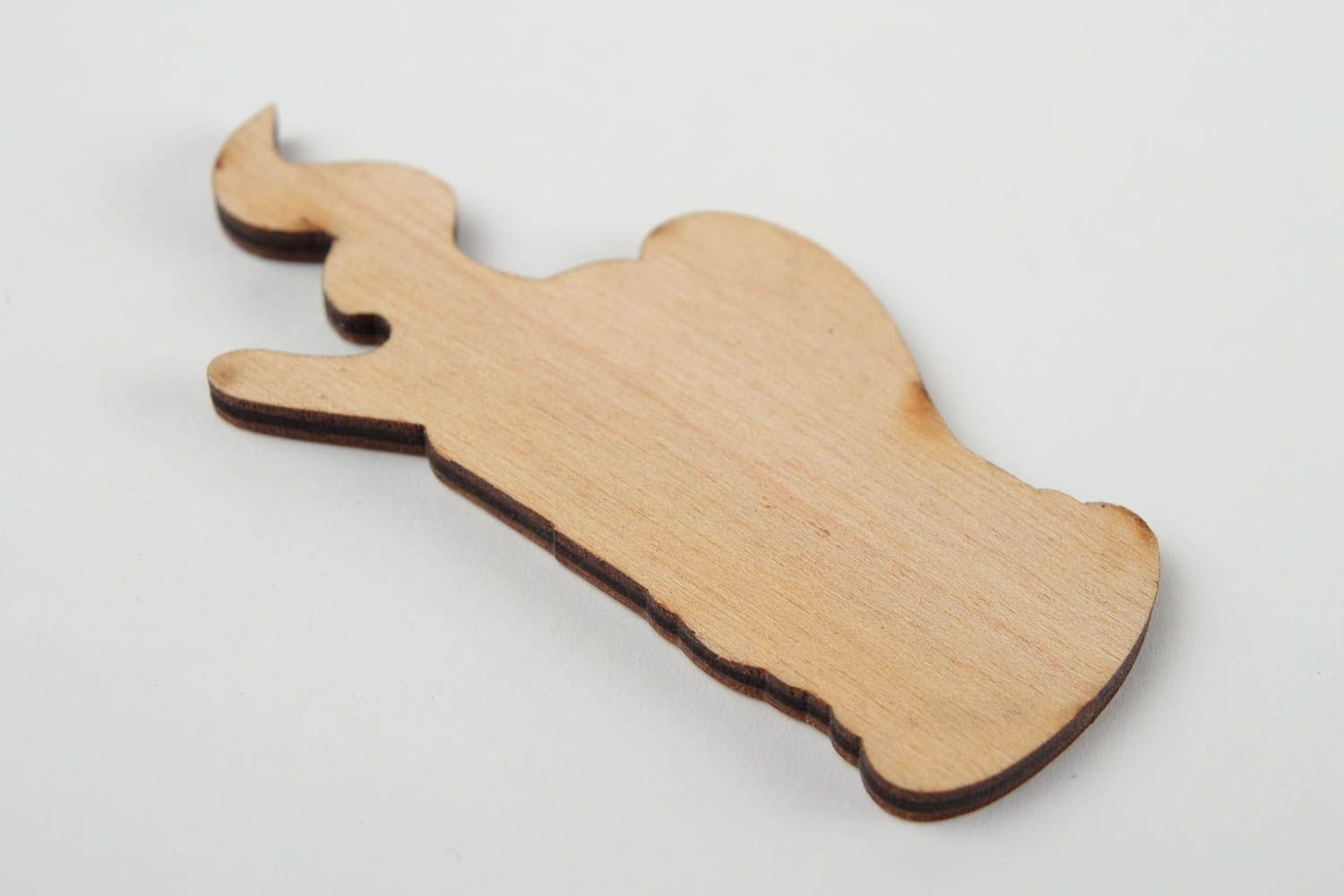 Handmade Figur zum Bemalen Holz Rohling Miniatur Figur Gläserhalter schön grell foto 5