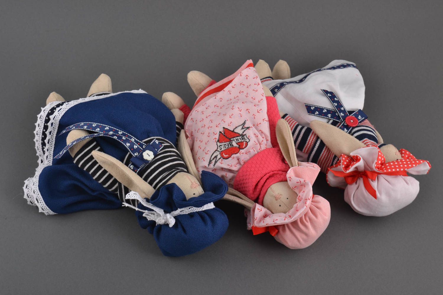 Set of 3 handmade children toys stuffed soft toys home design best toys for kids photo 3