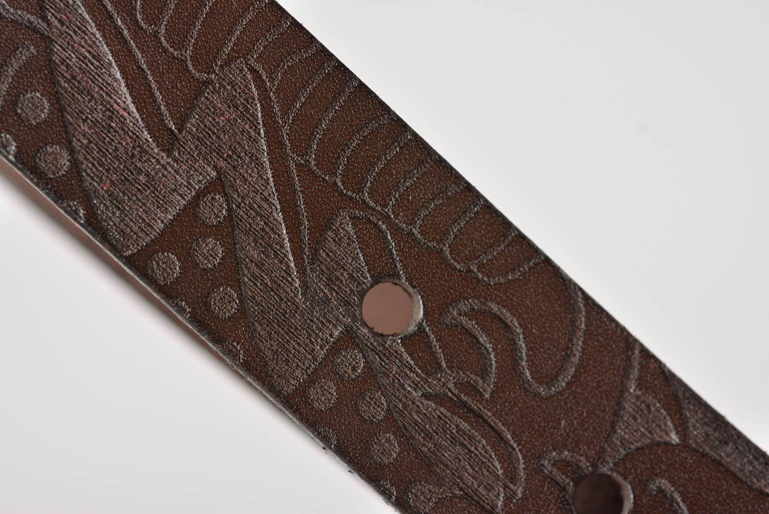 Belt for men handmade leather belt designer accessories handmade leather goods photo 4