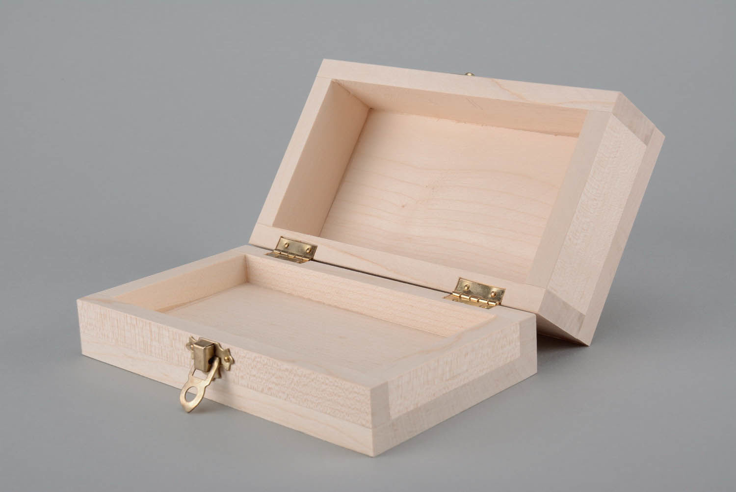 Boîte brute à bijoux en bois naturel photo 2