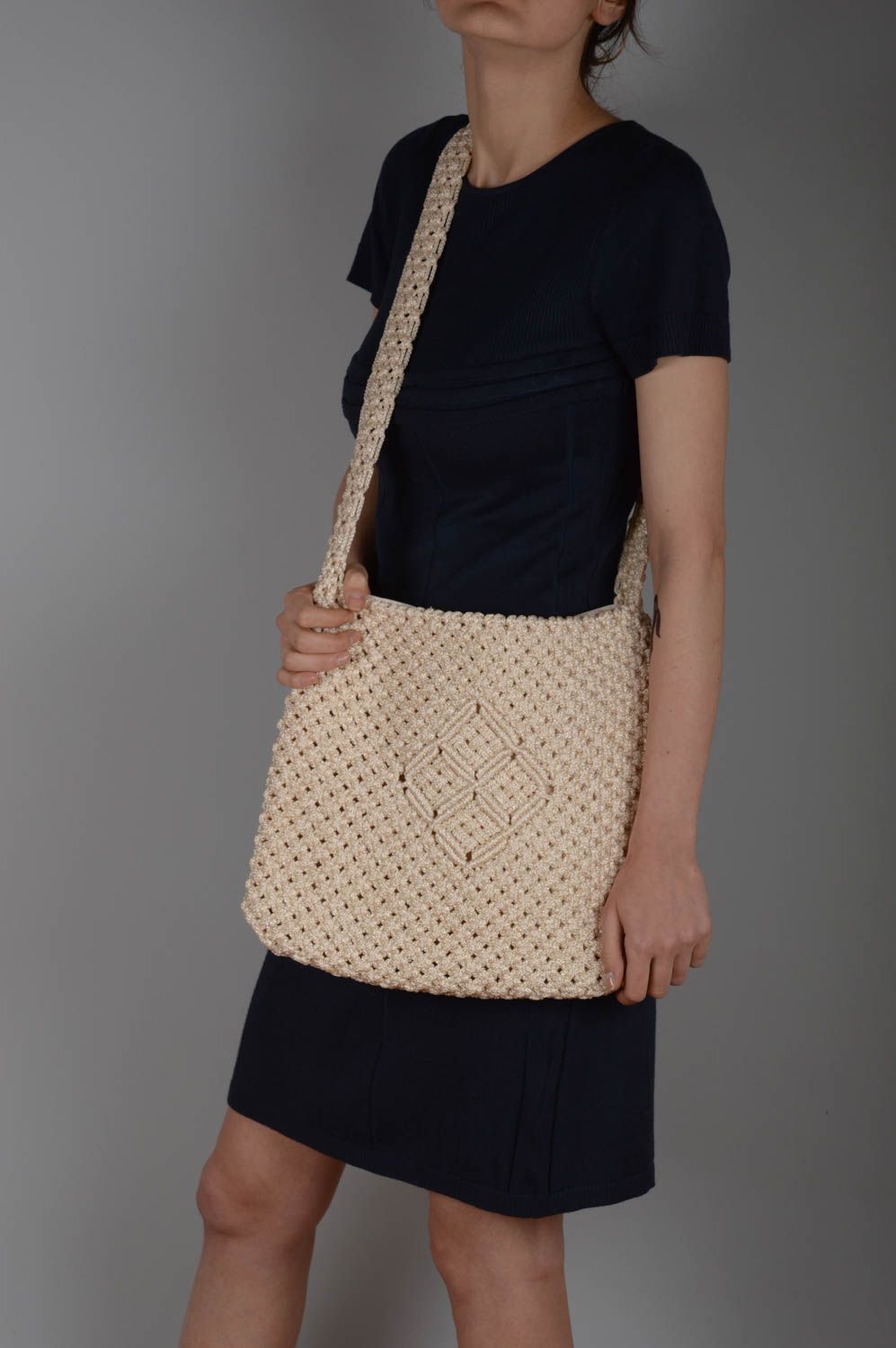 Handmade bag women purse macrame bag designer accessories gift ideas for women photo 5