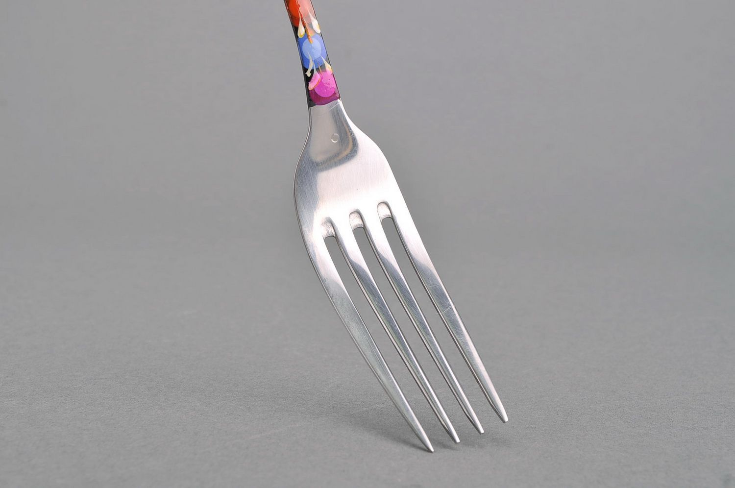 Metal painted fork photo 3