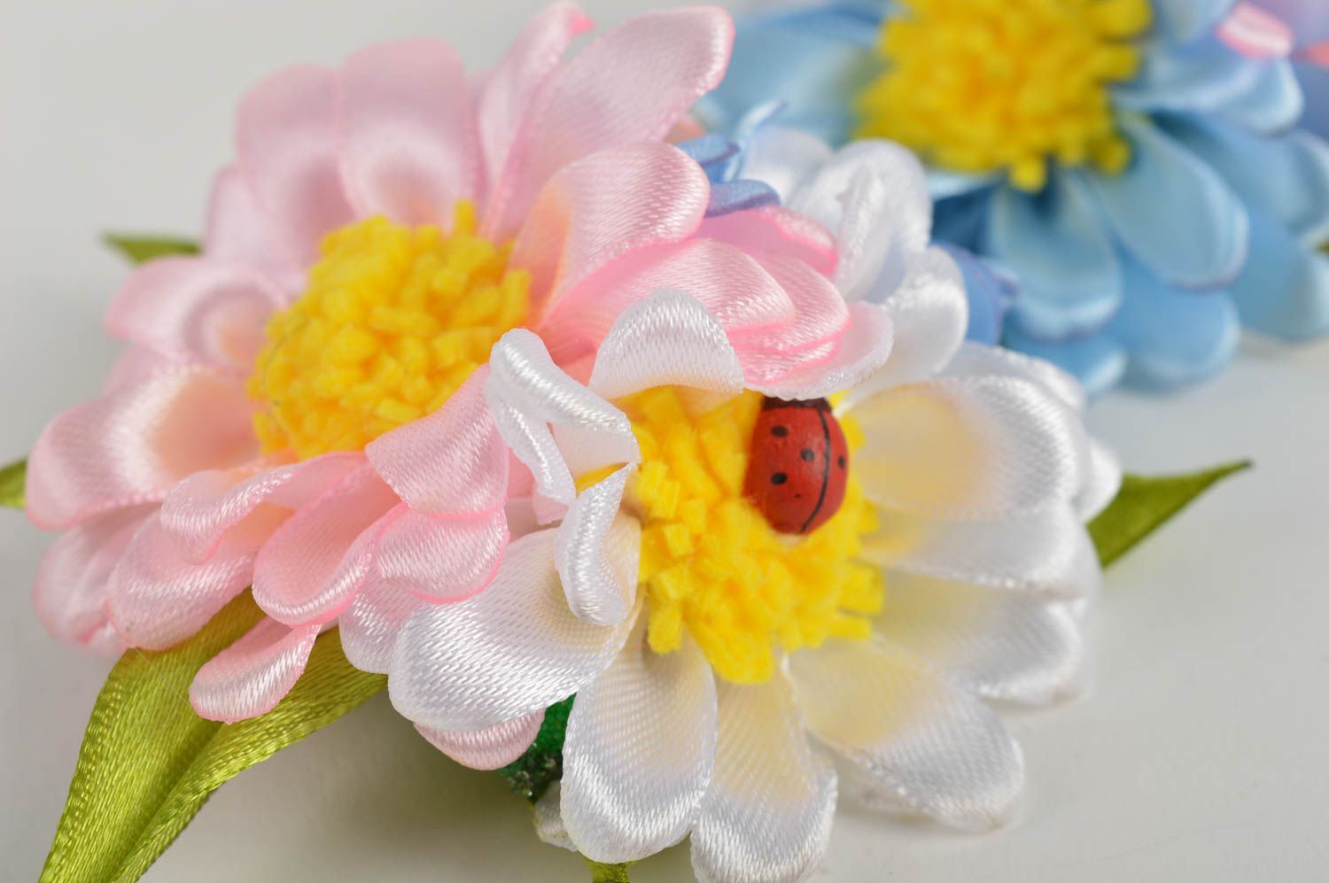 Bright handmade hair clip 2 pieces flowers in hair accessories for girls photo 4