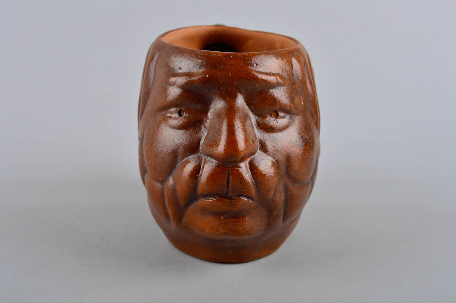 Tasse céramique fait main Mug original Vaisselle design 25 cl visage homme photo 3