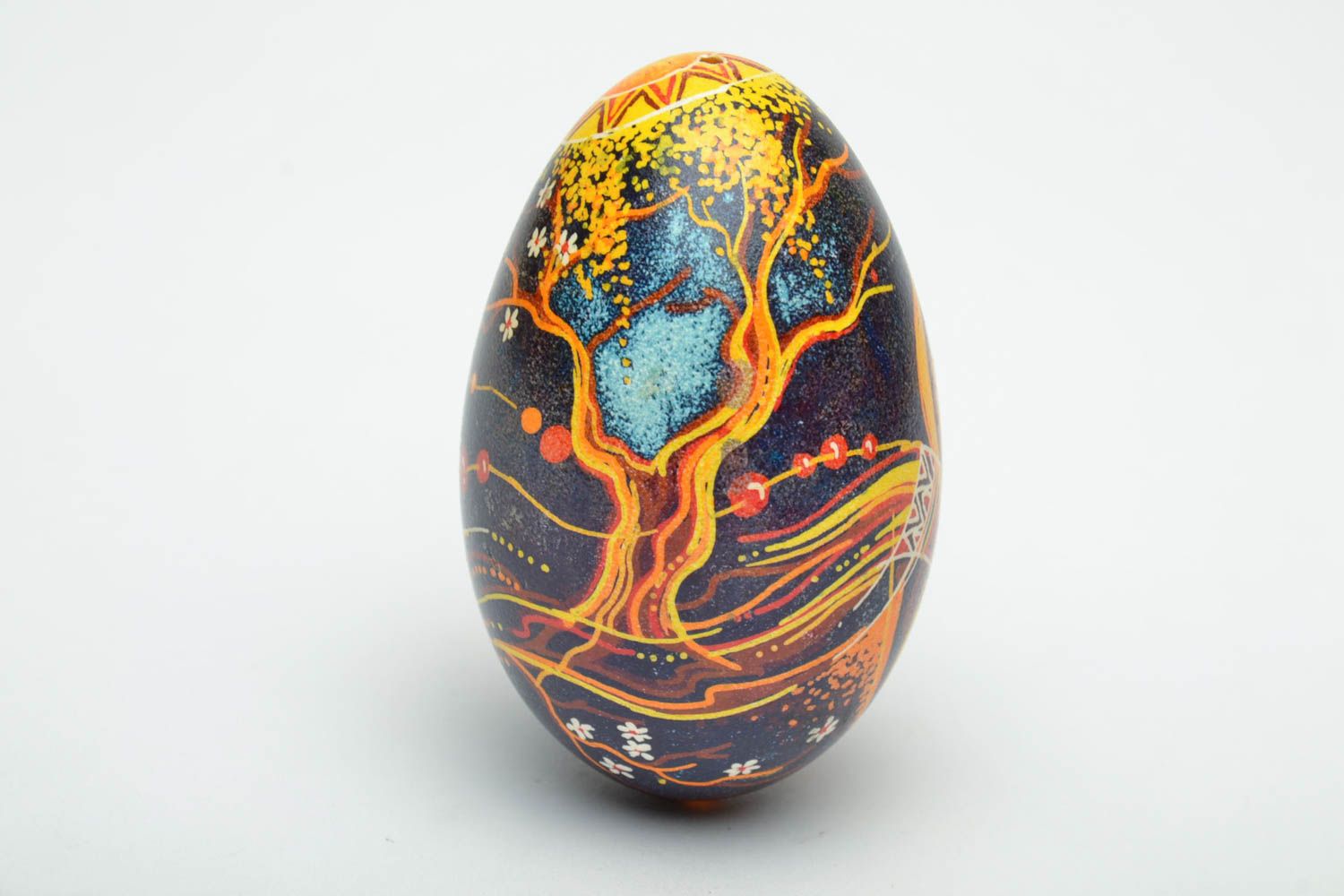 Joli oeuf de Pâques peint décoratif original fait main avec image de fille photo 5